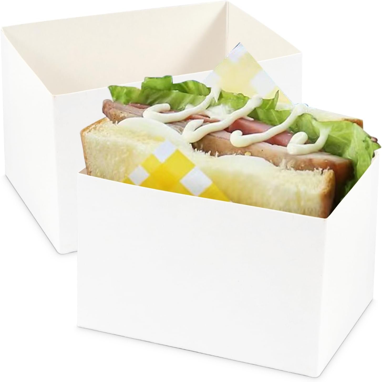 Großhandel 200 Pcs Sandwichverpackungen, individuelle Logo-Optionen, Hersteller von Take Out Lebensmittelschalen, Toast Halter für Restaurant, Picknick und Party.