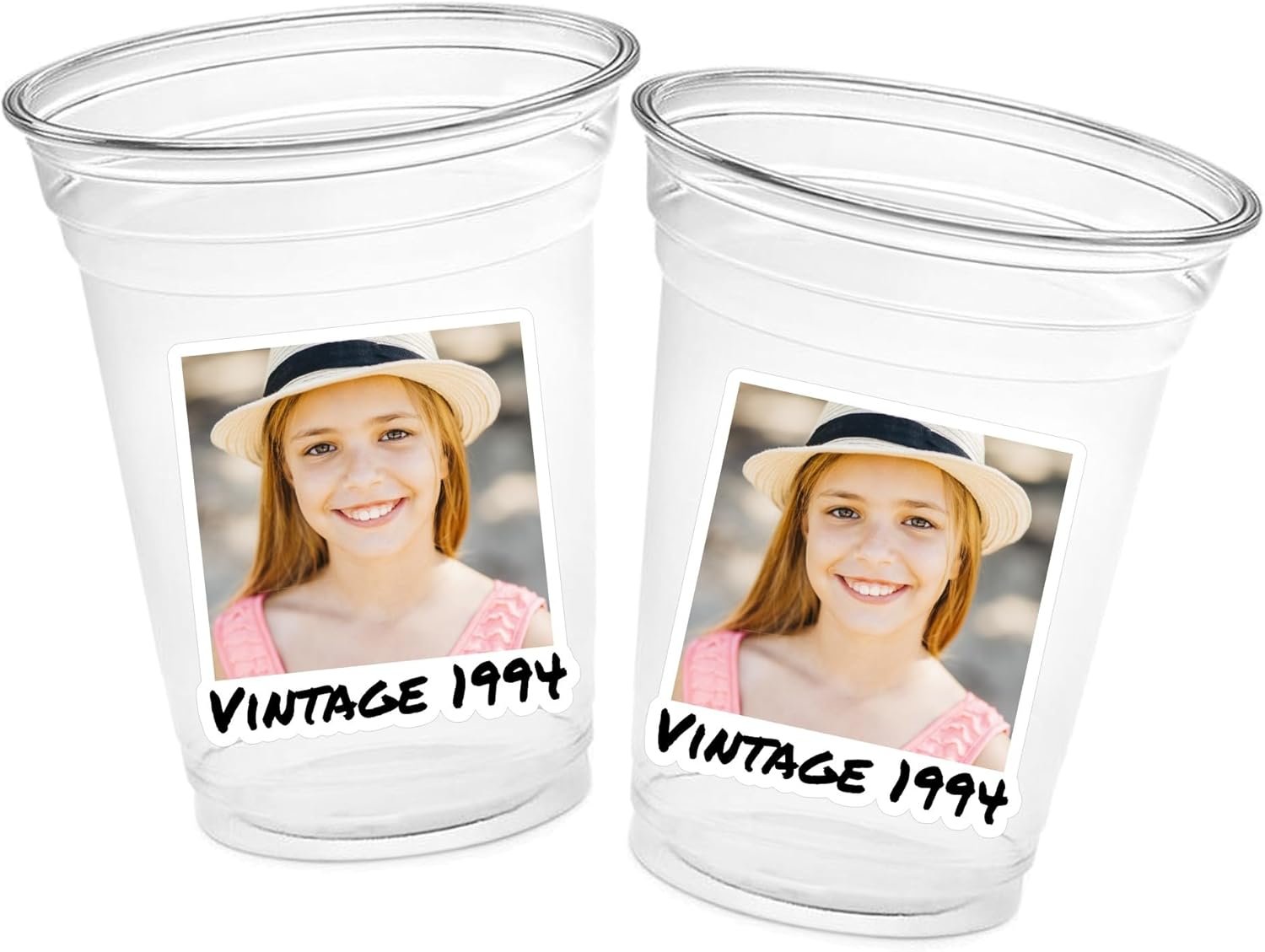 Großhandel personalisierte Becher mit Fotos, Set von 12, individuelle Partydekorationen, Hersteller für lustige Gesichtsbecher, OEM 16 oz Trinkbecher als Partygeschenke.