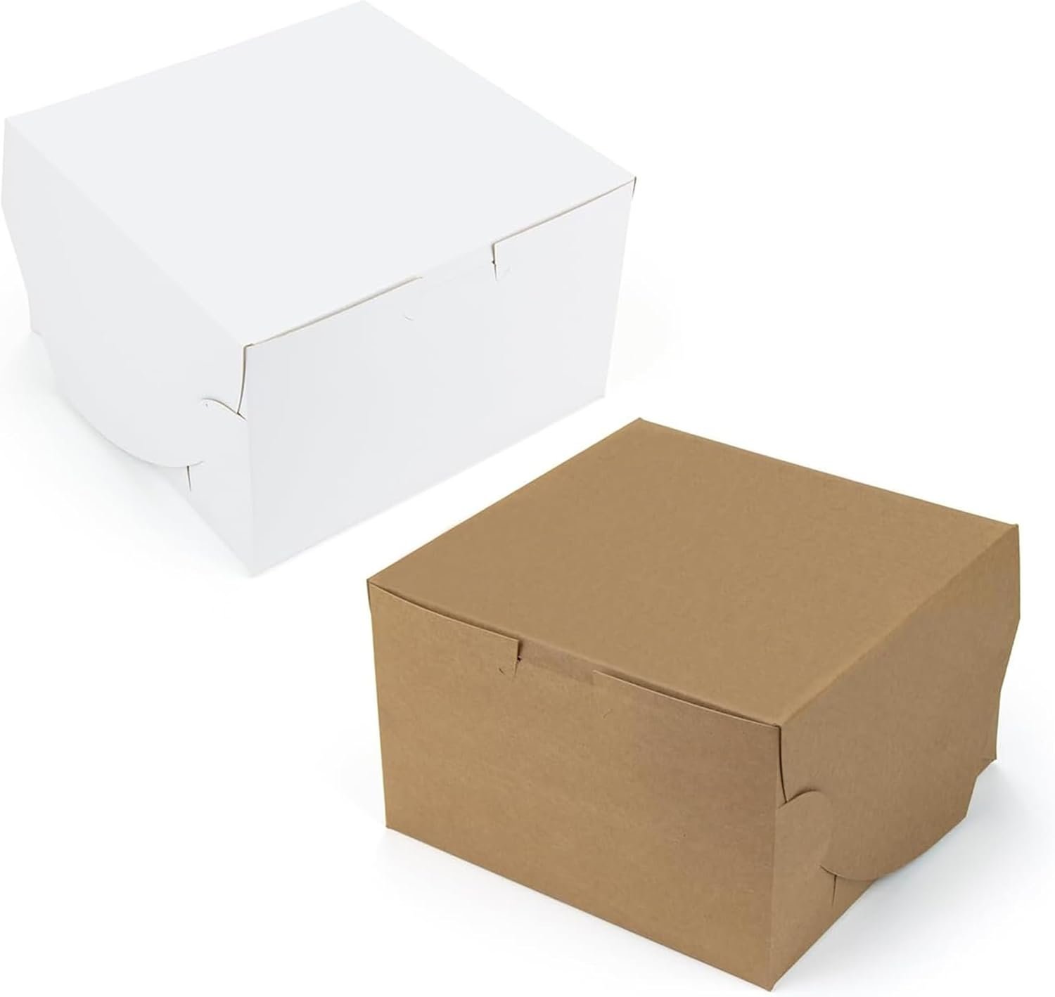 Großhandel 10” Layer Cake Box – Vielseitige reversible Pappe für kleine Bäckereien, individuelles Logo möglich, 10 x 10 x 5 cm, Packung mit 50, Hersteller für hochwertige Backverpackungen.