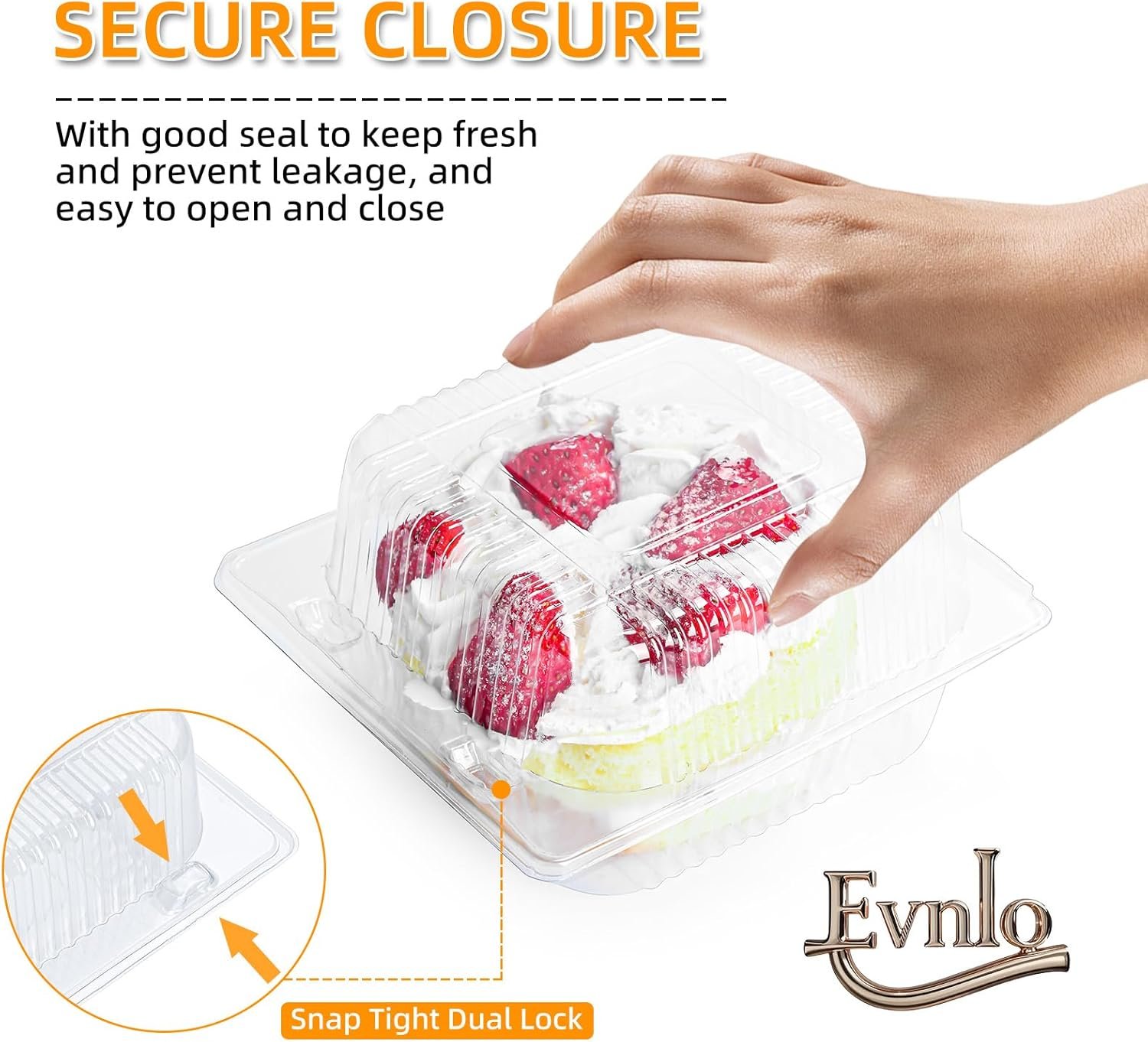 Großhandel 50 Stück klare Kunststoffbehälter mit Deckeln für Lebensmittel, dicke Einweg-Sandwichbehälter Clamshell-Boxen für Kuchenscheiben, Desserts, Hamburger, Salat, maßgeschneiderte Eigenmarke vom Hersteller