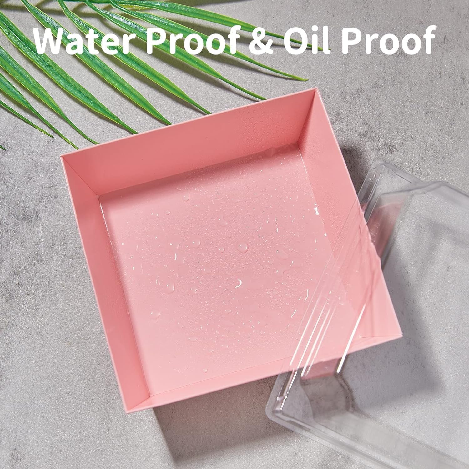 Großhandel 50 Stück kleine Charcuterie-Boxen, 4 Zoll Papier-Bäckerei-Boxen mit klaren Deckeln, Einweg-To-Go-Lebensmittelbehälter für Keks, Kuchenschnitte, Mini-Kuchen, Schokoladen-Erdbeere, individuell bedruckbar, Hersteller für Bulk-Bestellungen.