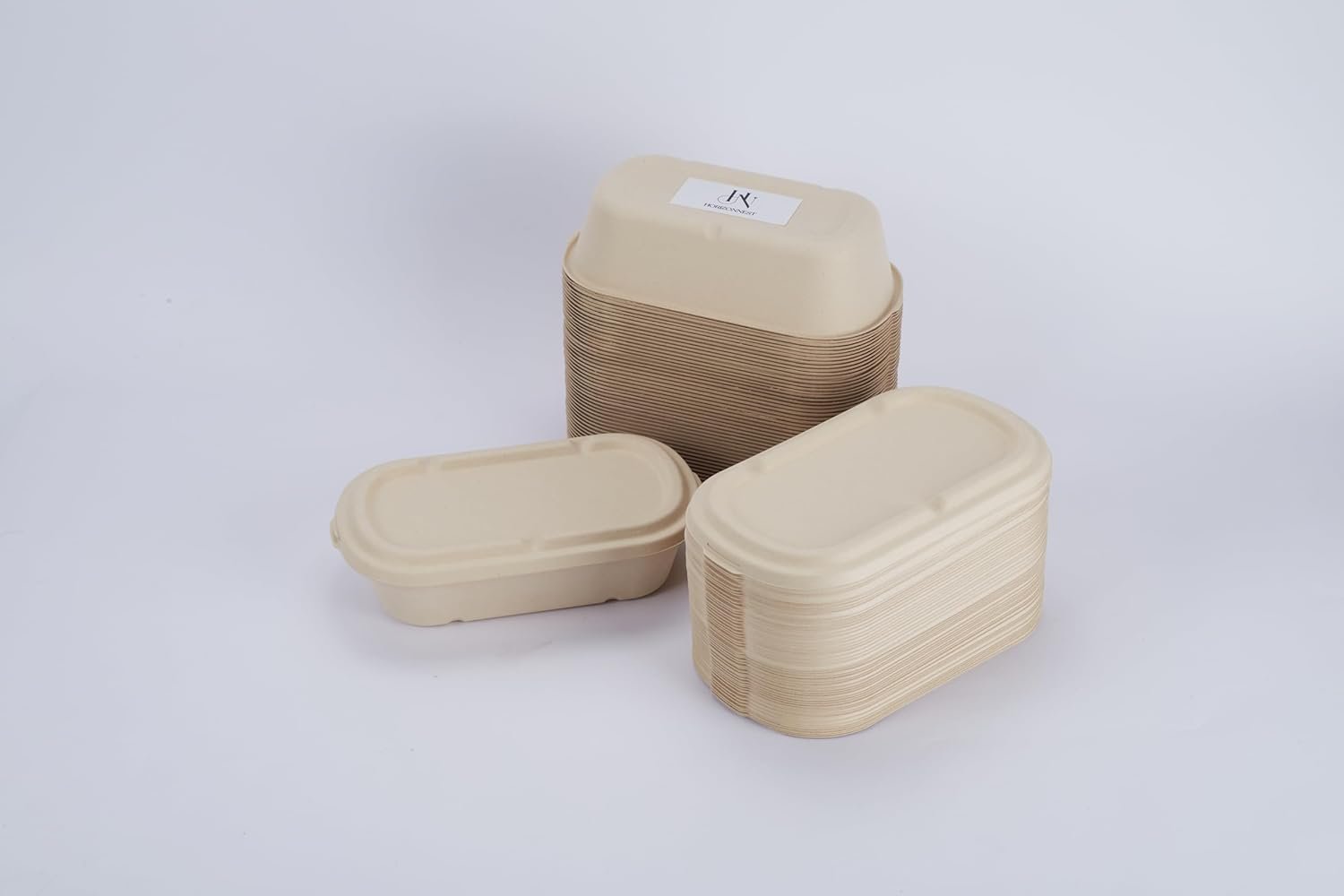 Großhandel 34 oz Einweg Lebensmittelbehälter mit Deckeln – Biologisch abbaubare Lunchbox aus Zuckerrohr, mikrowellenfest für Meal Prep – Individuelles Logo, OEM To-Go Boxen – Packung mit 50