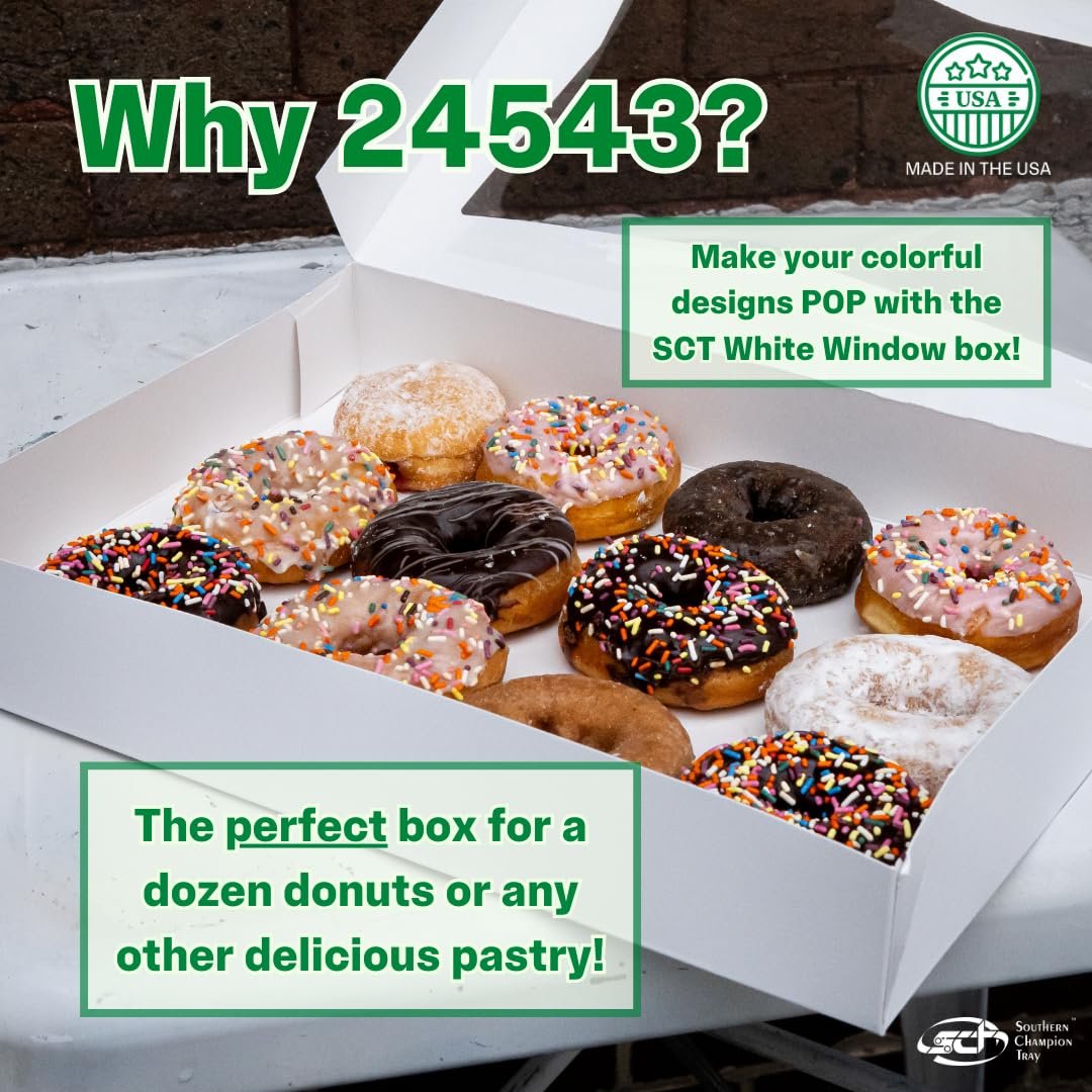 Großhandel 100 Stück Fenster-Bäckerei-Box 16x12x2,5 cm, Auto Pop-Up Container für Kuchen, Cookie-Box mit individuellem Logo, Hersteller für Einweg-Donut-Box im Bulk