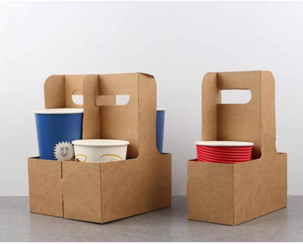 Großhandel 200 Stück Papp-Trinkträger mit Griff für 2 Tassen, Hersteller für individuelle Logos, Bulk-Optionen verfügbar