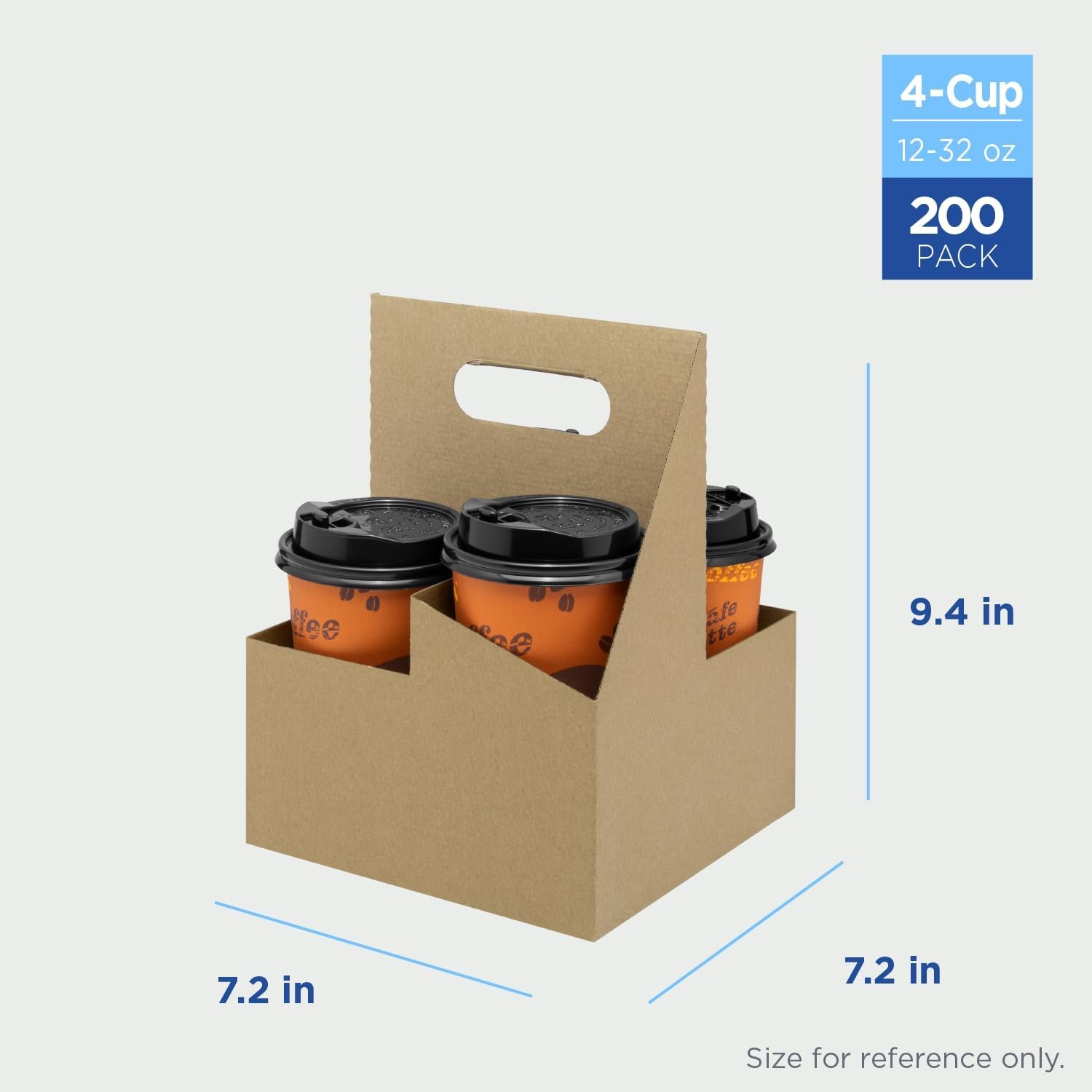 Großhandel Pappträger für Getränke mit Griff – Robuster Kraft-Träger für Kaffee- und Teebehälter, passend für 12-32 oz Becher – Individuelles Logo, umweltfreundlich, Einweg-Drink-Halter (4-Becher) von einem zuverlässigen Lieferanten.