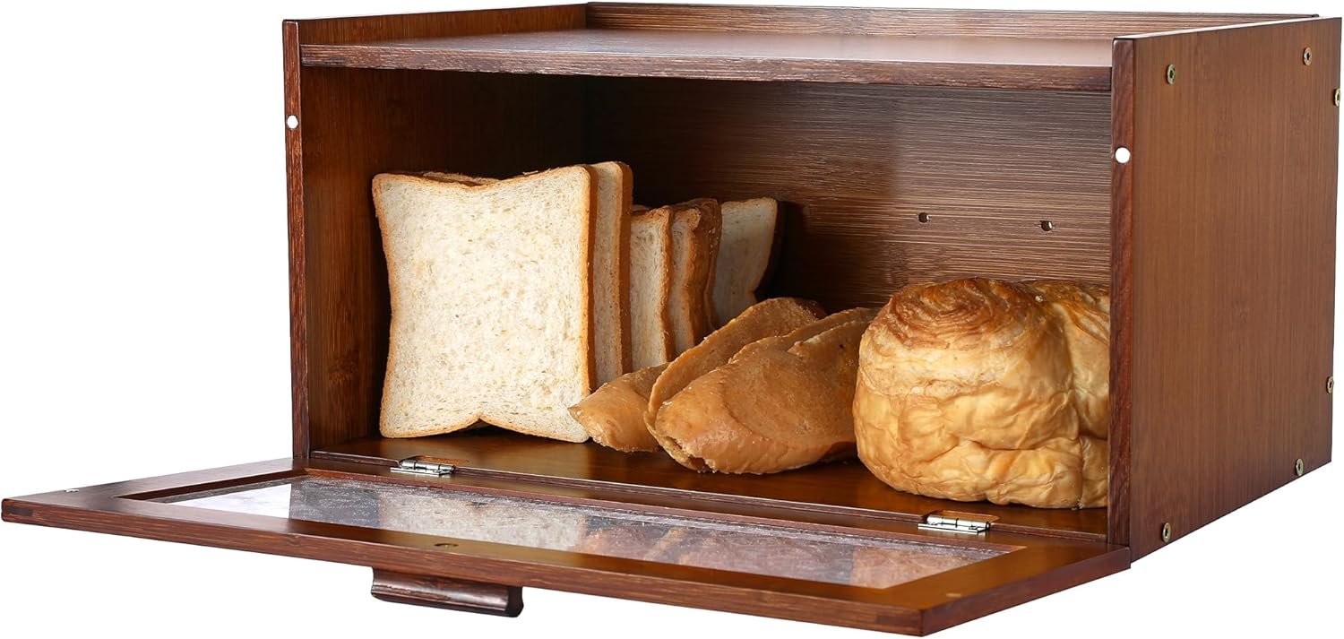 Großhandel Vintage Brotbox für die Küchenarbeitsplatte - Retro Braune Brotspeicherbox von einem Hersteller zur individuellen Markenentwicklung