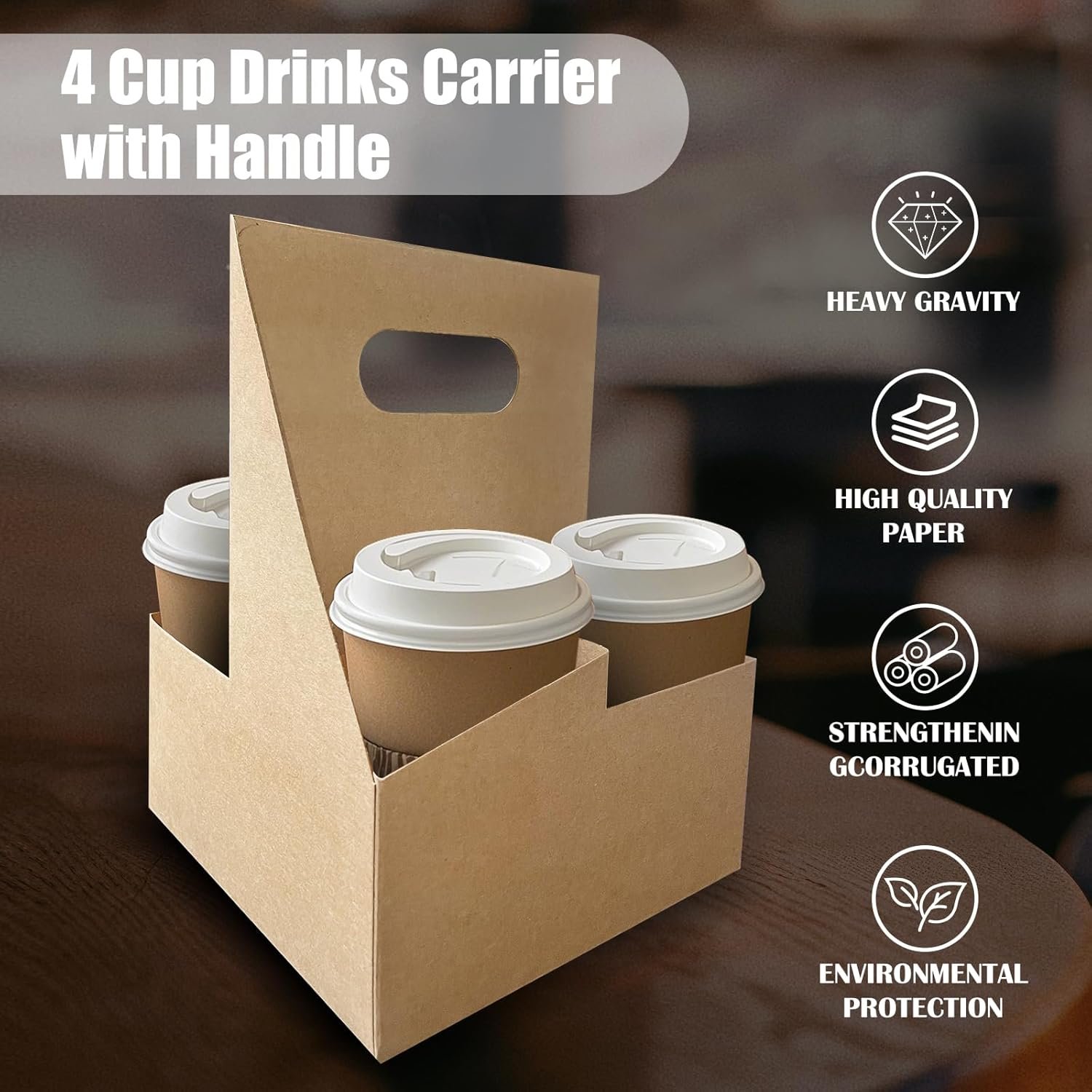 Großhandel 50 Pcs Coffee Drink Carrier mit Handle (4 Tassen), einsetzbarer Getränkehalter mit Handle, OEM bequeme Einwegbecherhalter für Getränke, ideal für alle Ihre Getränke- und Lebensmittellieferungen. Großhandel 50 Pcs Coffee Drink Carrier mit Handle (4 Tassen), einsetzbarer Getränkehalter mit Handle, OEM bequeme Einwegbecherhalter für Getränke, ideal für alle Ihre Getränke- und Lebensmittellieferungen.