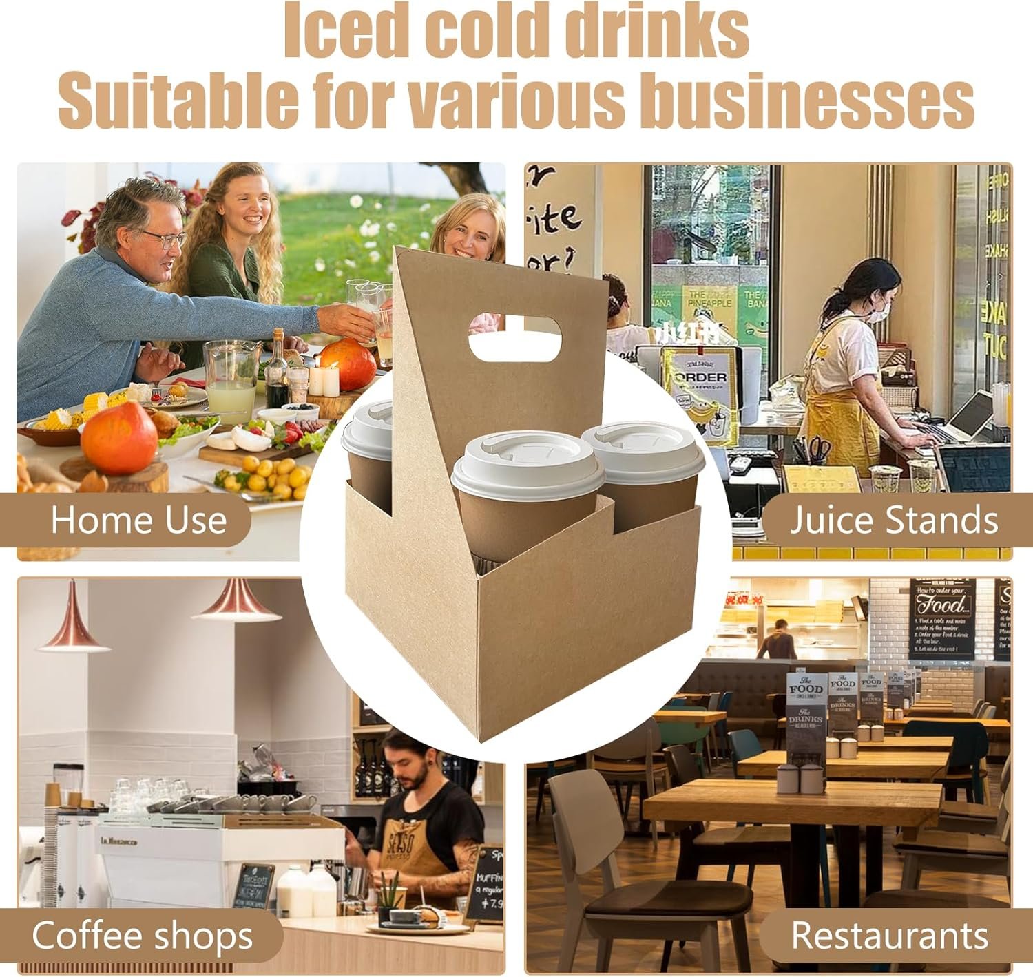 Großhandel 50 Pcs Coffee Drink Carrier mit Handle (4 Tassen), einsetzbarer Getränkehalter mit Handle, OEM bequeme Einwegbecherhalter für Getränke, ideal für alle Ihre Getränke- und Lebensmittellieferungen. Großhandel 50 Pcs Coffee Drink Carrier mit Handle (4 Tassen), einsetzbarer Getränkehalter mit Handle, OEM bequeme Einwegbecherhalter für Getränke, ideal für alle Ihre Getränke- und Lebensmittellieferungen.