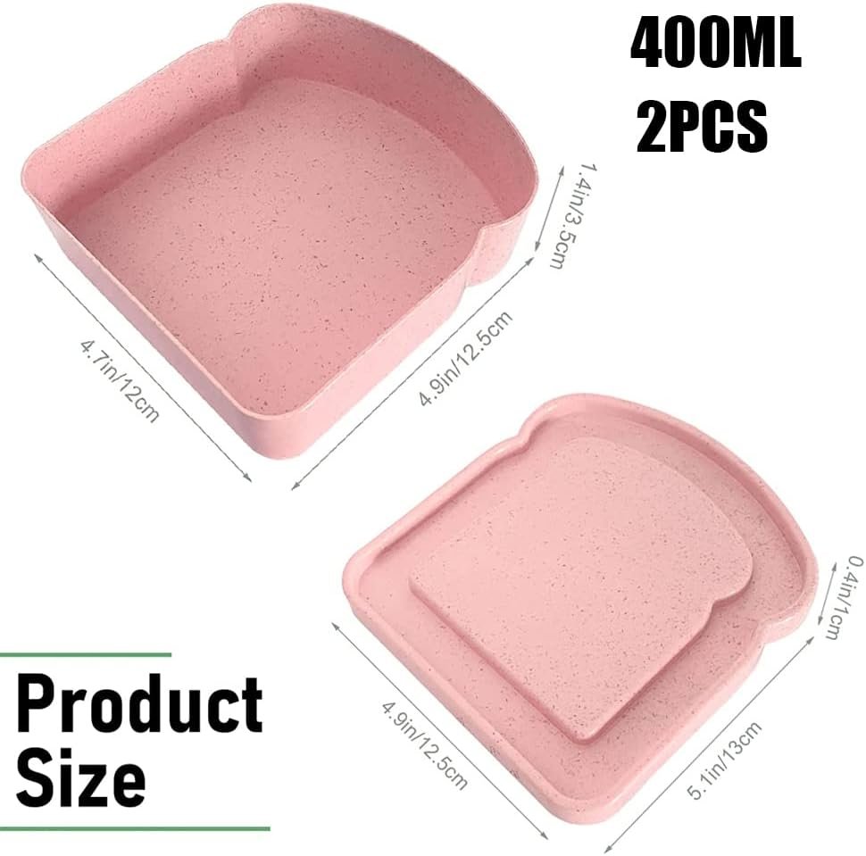 Großhandel Sandwich Container, 2 Stück Plastik Box für Lebensmittelaufbewahrung, Toast-Form Halter für das Mittagessen, Sandwich Keeper für Erwachsene, Hersteller für individuelle Logo und OEM (Weiß Grau)