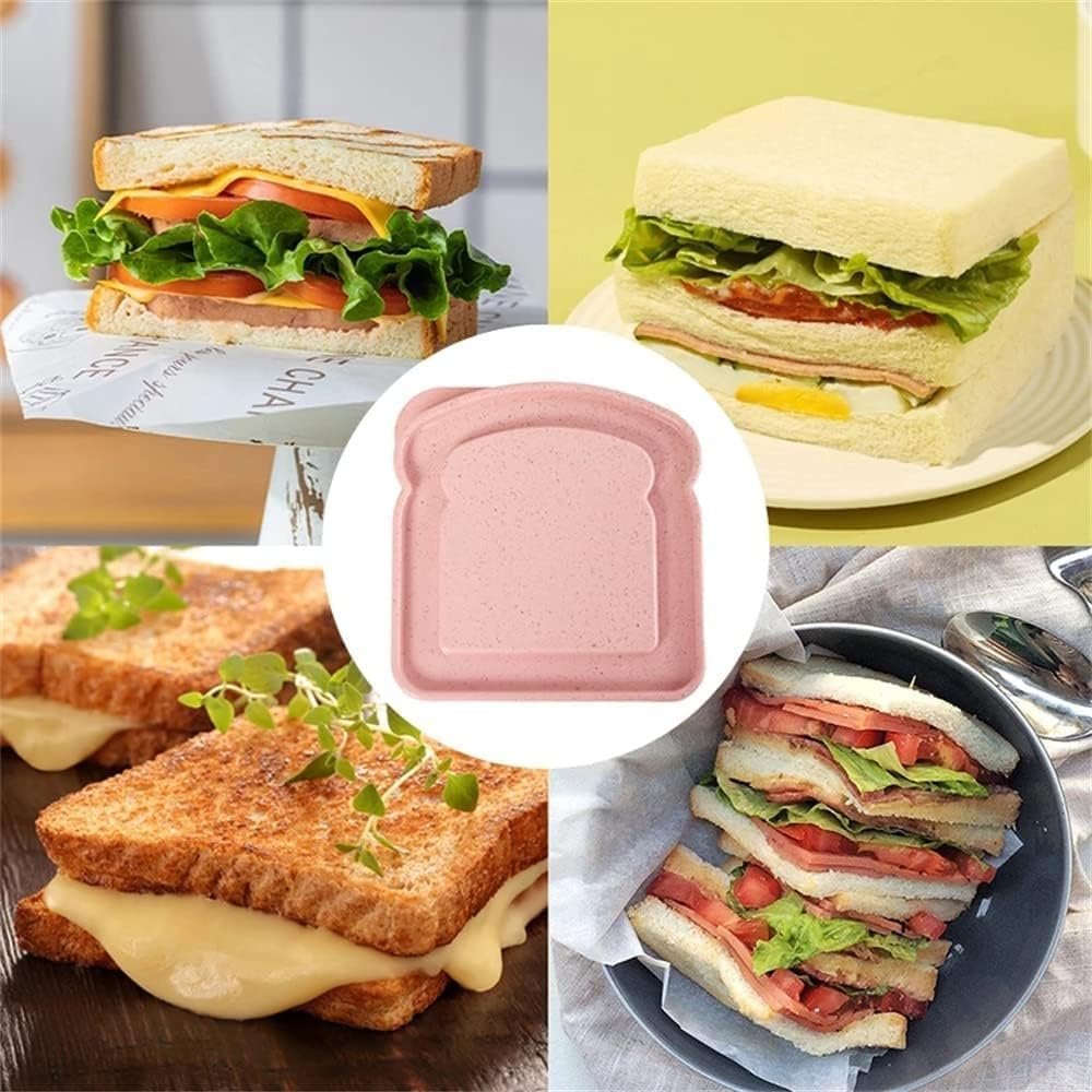 Großhandel Sandwich Container, 2 Stück Plastik Box für Lebensmittelaufbewahrung, Toast-Form Halter für das Mittagessen, Sandwich Keeper für Erwachsene, Hersteller für individuelle Logo und OEM (Weiß Grau)