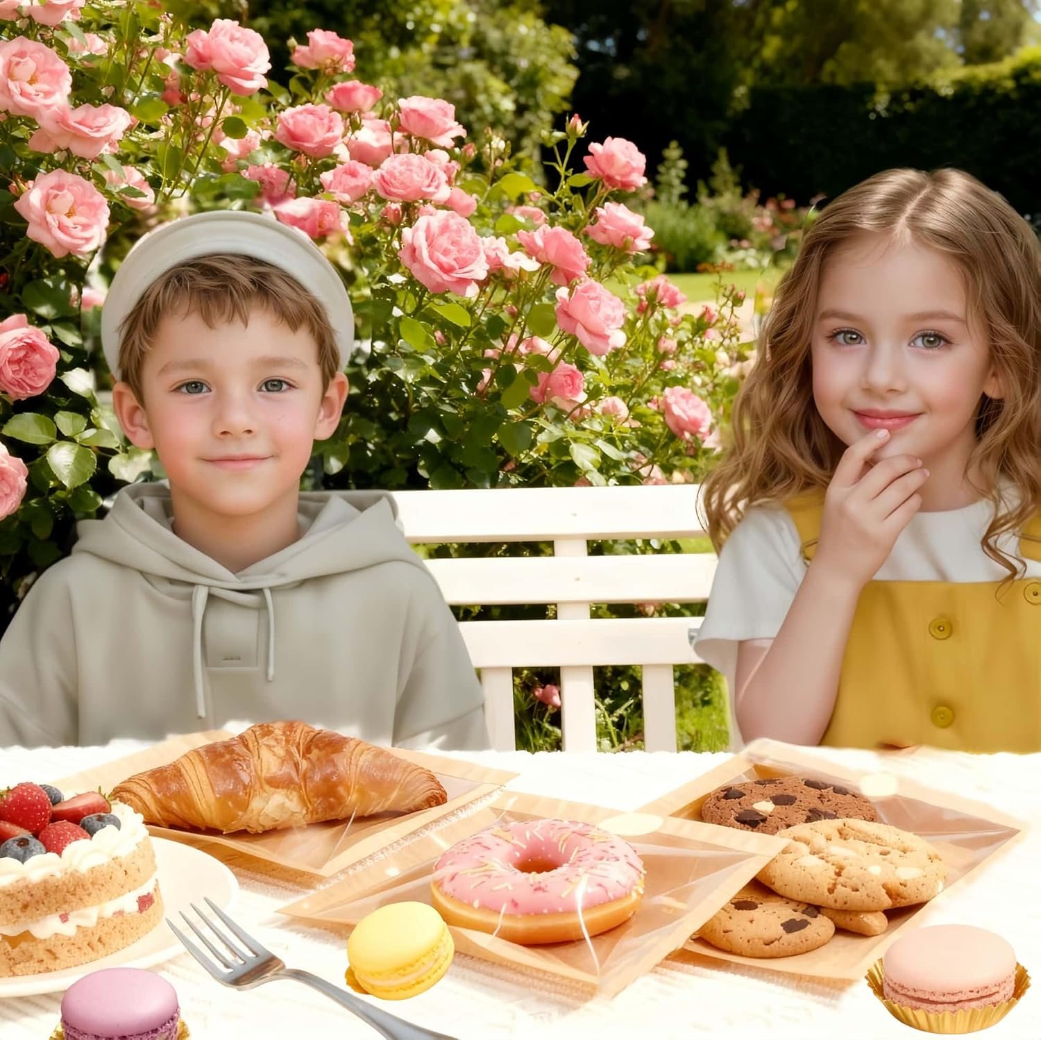 Großhandel 100er Pack 7.1x7.5 Zoll Cookie-Beutel mit Fenster & Aufkleber für Verpackungen, Hersteller für versiegelbare, fettbeständige kleine braune Papiertüten für Brot, individuelles Logo verfügbar.