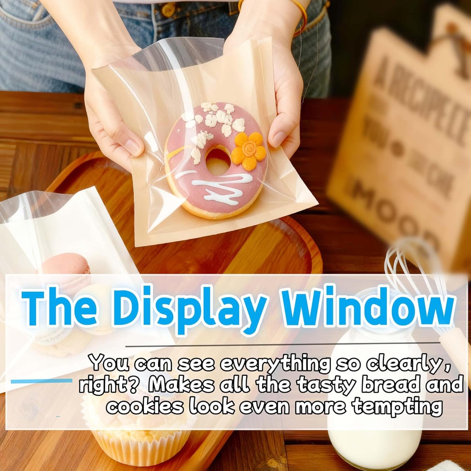 Großhandel 100er Pack 7.1x7.5 Zoll Cookie-Beutel mit Fenster & Aufkleber für Verpackungen, Hersteller für versiegelbare, fettbeständige kleine braune Papiertüten für Brot, individuelles Logo verfügbar.