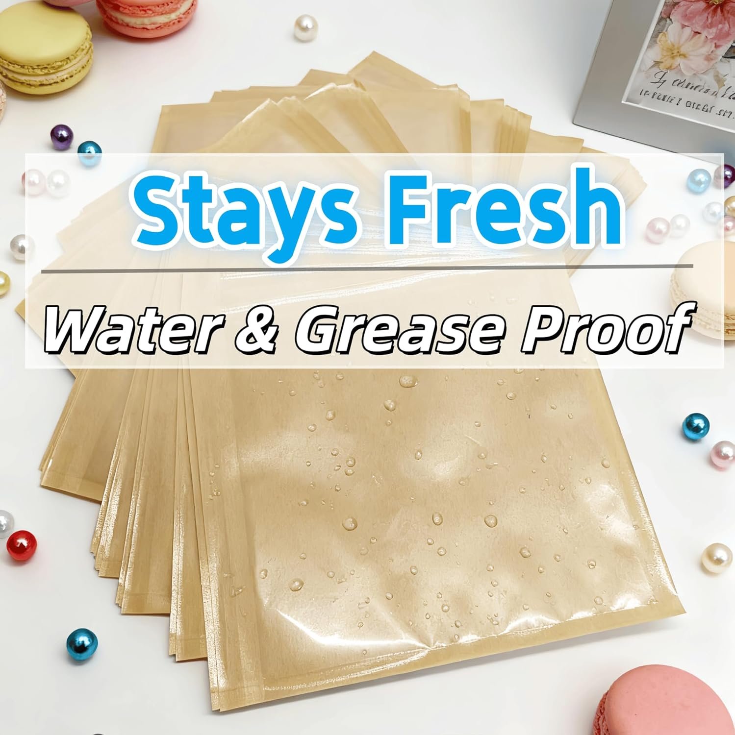 Großhandel 100er Pack 7.1x7.5 Zoll Cookie-Beutel mit Fenster & Aufkleber für Verpackungen, Hersteller für versiegelbare, fettbeständige kleine braune Papiertüten für Brot, individuelles Logo verfügbar.