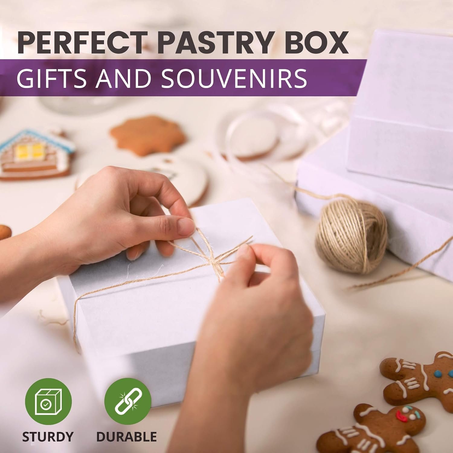 Großhandel 25er Set Verpackungsboxen 9x9x3 für Backwaren, individuelle Logooptionen, Karton aus kompostierbarem Kraftpapier, ideal für Kekse, Kuchen, Donuts, Cupcakes, Süßigkeiten, Brot und Geschenkboxen für Trauzeuginnen. Hersteller für hochwertige Verpackungslösungen. Großhandel 25er Set Verpackungsboxen 9x9x3 für Backwaren, individuelle Logooptionen, Karton aus kompostierbarem Kraftpapier, ideal für Kekse, Kuchen, Donuts, Cupcakes, Süßigkeiten, Brot und Geschenkboxen für Trauzeuginnen. Hersteller für hochwertige Verpackungslösungen.