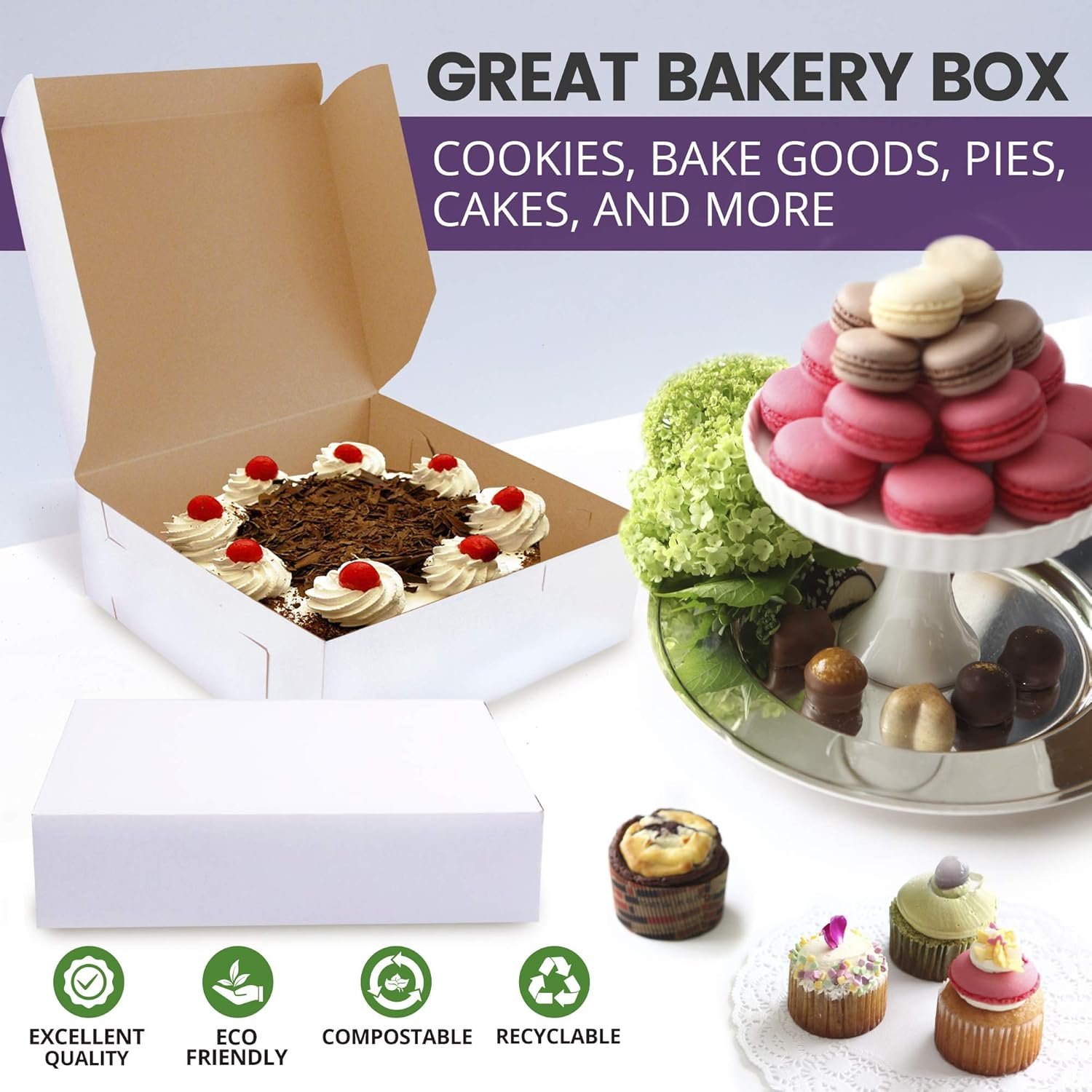 Großhandel 25er Set Verpackungsboxen 9x9x3 für Backwaren, individuelle Logooptionen, Karton aus kompostierbarem Kraftpapier, ideal für Kekse, Kuchen, Donuts, Cupcakes, Süßigkeiten, Brot und Geschenkboxen für Trauzeuginnen. Hersteller für hochwertige Verpackungslösungen. Großhandel 25er Set Verpackungsboxen 9x9x3 für Backwaren, individuelle Logooptionen, Karton aus kompostierbarem Kraftpapier, ideal für Kekse, Kuchen, Donuts, Cupcakes, Süßigkeiten, Brot und Geschenkboxen für Trauzeuginnen. Hersteller für hochwertige Verpackungslösungen.