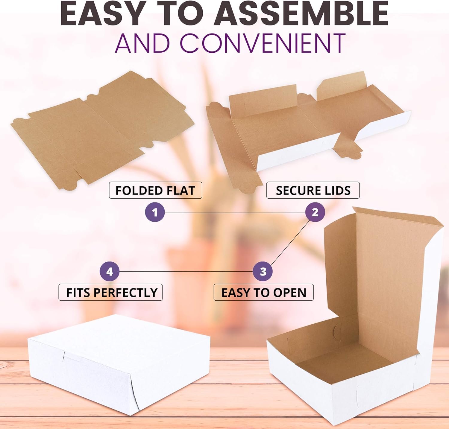 Großhandel 25er Set Verpackungsboxen 9x9x3 für Backwaren, individuelle Logooptionen, Karton aus kompostierbarem Kraftpapier, ideal für Kekse, Kuchen, Donuts, Cupcakes, Süßigkeiten, Brot und Geschenkboxen für Trauzeuginnen. Hersteller für hochwertige Verpackungslösungen. Großhandel 25er Set Verpackungsboxen 9x9x3 für Backwaren, individuelle Logooptionen, Karton aus kompostierbarem Kraftpapier, ideal für Kekse, Kuchen, Donuts, Cupcakes, Süßigkeiten, Brot und Geschenkboxen für Trauzeuginnen. Hersteller für hochwertige Verpackungslösungen.