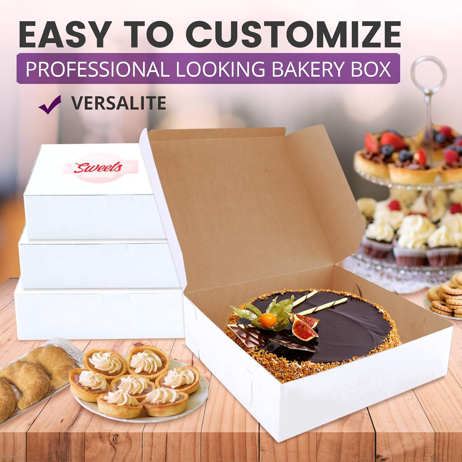 Großhandel 25er Set Verpackungsboxen 9x9x3 für Backwaren, individuelle Logooptionen, Karton aus kompostierbarem Kraftpapier, ideal für Kekse, Kuchen, Donuts, Cupcakes, Süßigkeiten, Brot und Geschenkboxen für Trauzeuginnen. Hersteller für hochwertige Verpackungslösungen. Großhandel 25er Set Verpackungsboxen 9x9x3 für Backwaren, individuelle Logooptionen, Karton aus kompostierbarem Kraftpapier, ideal für Kekse, Kuchen, Donuts, Cupcakes, Süßigkeiten, Brot und Geschenkboxen für Trauzeuginnen. Hersteller für hochwertige Verpackungslösungen.