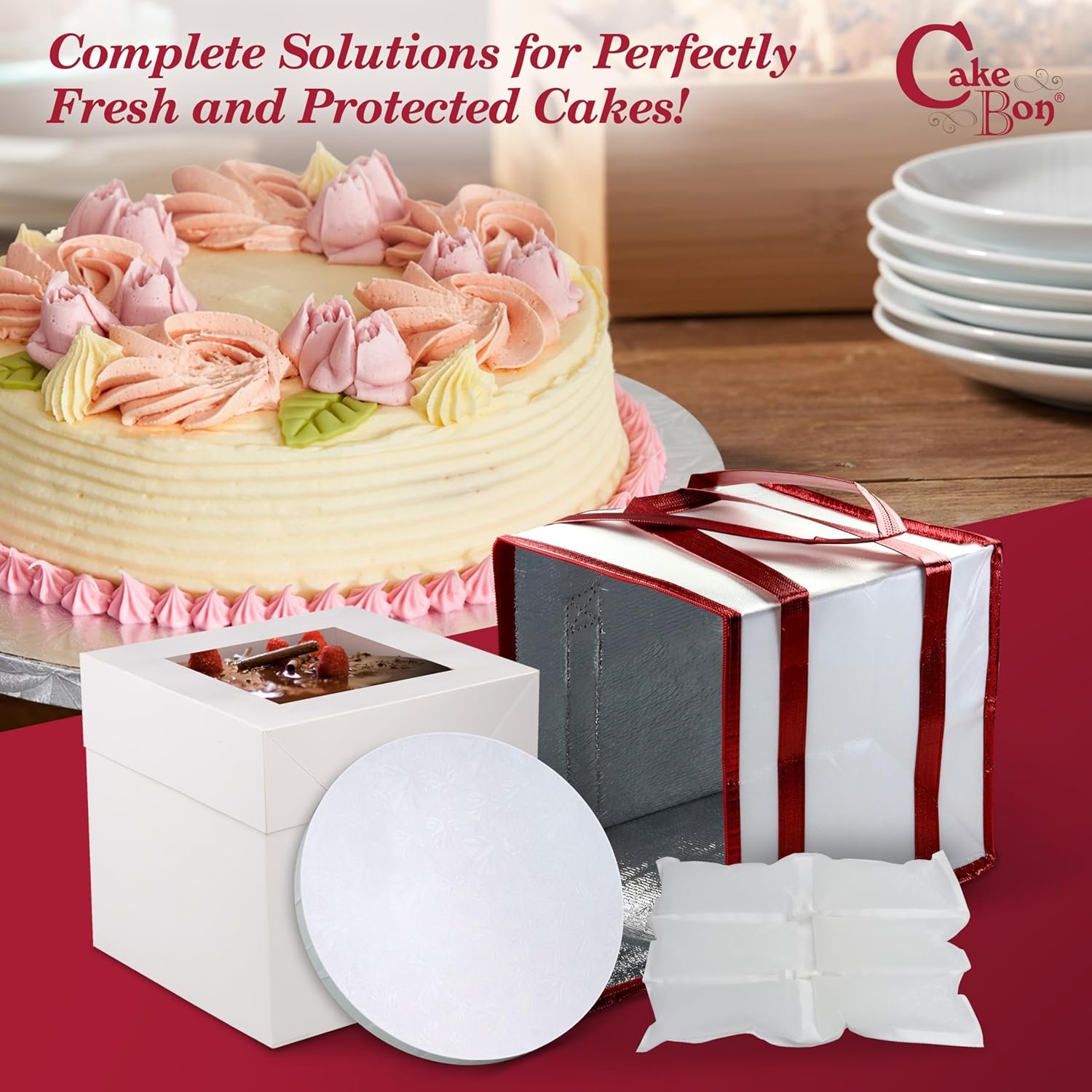 Großhandel Cake Box und Boards, runde 8-Zoll Tortenplatten mit weißen, gewickelten Kanten, 1/2-Zoll dicke Trommeln, Transportset mit tragbarer Tasche und Kühlpackung – Lieferung und individuelles Logo (je 1 Stück, insgesamt 4 Stück) Großhandel Cake Box und Boards, runde 8-Zoll Tortenplatten mit weißen, gewickelten Kanten, 1/2-Zoll dicke Trommeln, Transportset mit tragbarer Tasche und Kühlpackung – Lieferung und individuelles Logo (je 1 Stück, insgesamt 4 Stück)