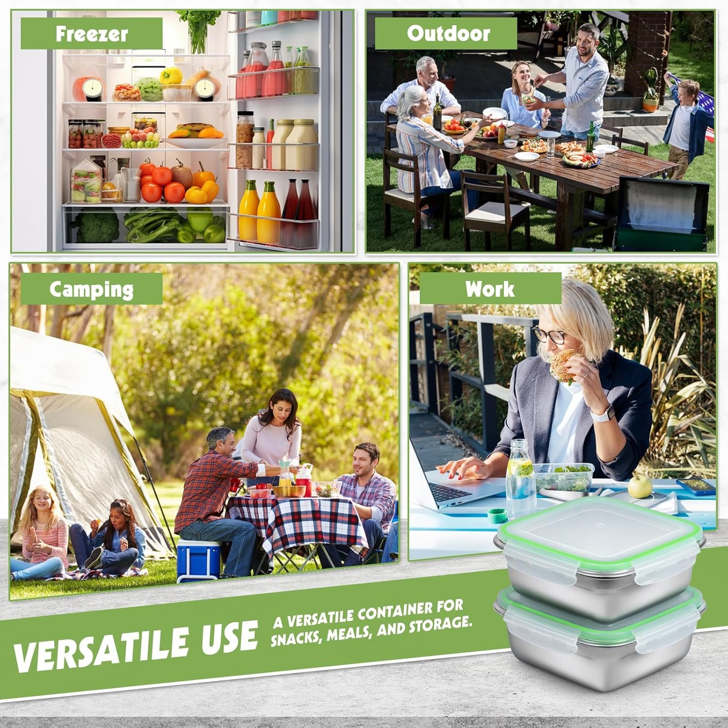 Großhandel 3er-Pack Sandwichbehälter, 24oz Edelstahl-Sandwichbox mit luftdichten Deckeln, wiederverwendbare Metall-Lunchboxen, BPA-frei, geschirrspülerfest – Lebensmittelaufbewahrungsbehälter für Familien, Hersteller und individuelles Logo Großhandel 3er-Pack Sandwichbehälter, 24oz Edelstahl-Sandwichbox mit luftdichten Deckeln, wiederverwendbare Metall-Lunchboxen, BPA-frei, geschirrspülerfest – Lebensmittelaufbewahrungsbehälter für Familien, Hersteller und individuelles Logo