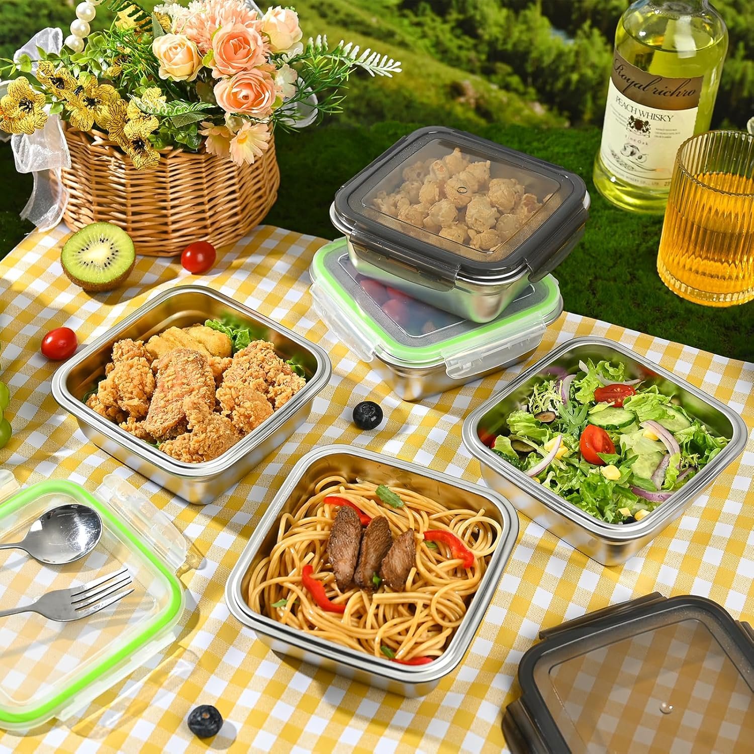 Großhandel 3er-Pack Sandwichbehälter, 24oz Edelstahl-Sandwichbox mit luftdichten Deckeln, wiederverwendbare Metall-Lunchboxen, BPA-frei, geschirrspülerfest – Lebensmittelaufbewahrungsbehälter für Familien, Hersteller und individuelles Logo Großhandel 3er-Pack Sandwichbehälter, 24oz Edelstahl-Sandwichbox mit luftdichten Deckeln, wiederverwendbare Metall-Lunchboxen, BPA-frei, geschirrspülerfest – Lebensmittelaufbewahrungsbehälter für Familien, Hersteller und individuelles Logo