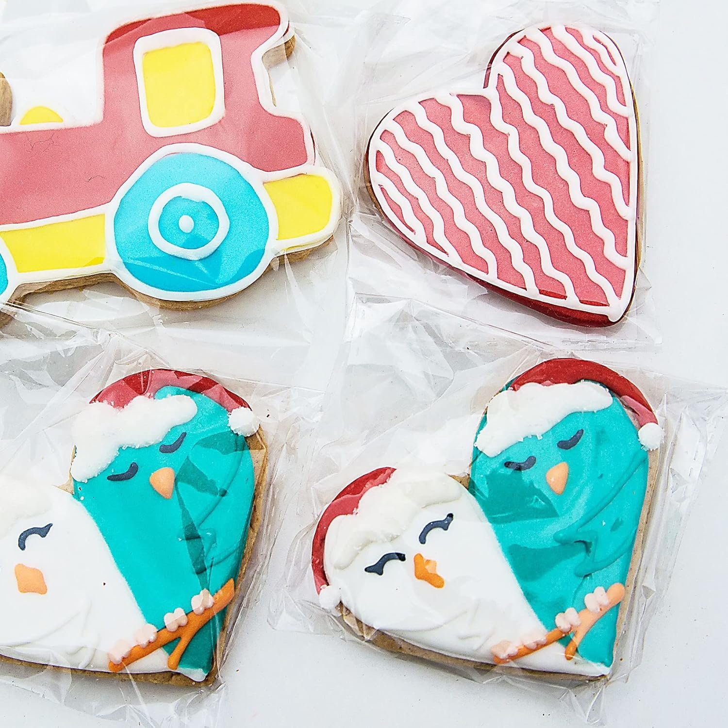 Großhandel 200 Stück klare, selbstverschließende Cellophanbeutel für Cookies, individuell mit Ihrem Logo, Hersteller für maßgeschneiderte Verpackungen, 5x5 Zoll, wiederverwendbar.