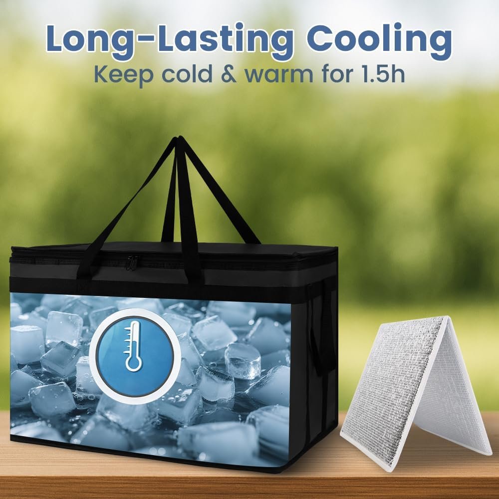 Großhandel XXX-Large Kühl- und Isoliertaschen für die Lebensmittellieferung, flexibler Drink-Träger mit hartem Boden, Kunden mit individuellem Logo bedienen, Hersteller für Thermo-Gefrierträger, Bulk-Optionen für Gastronomie und Catering.