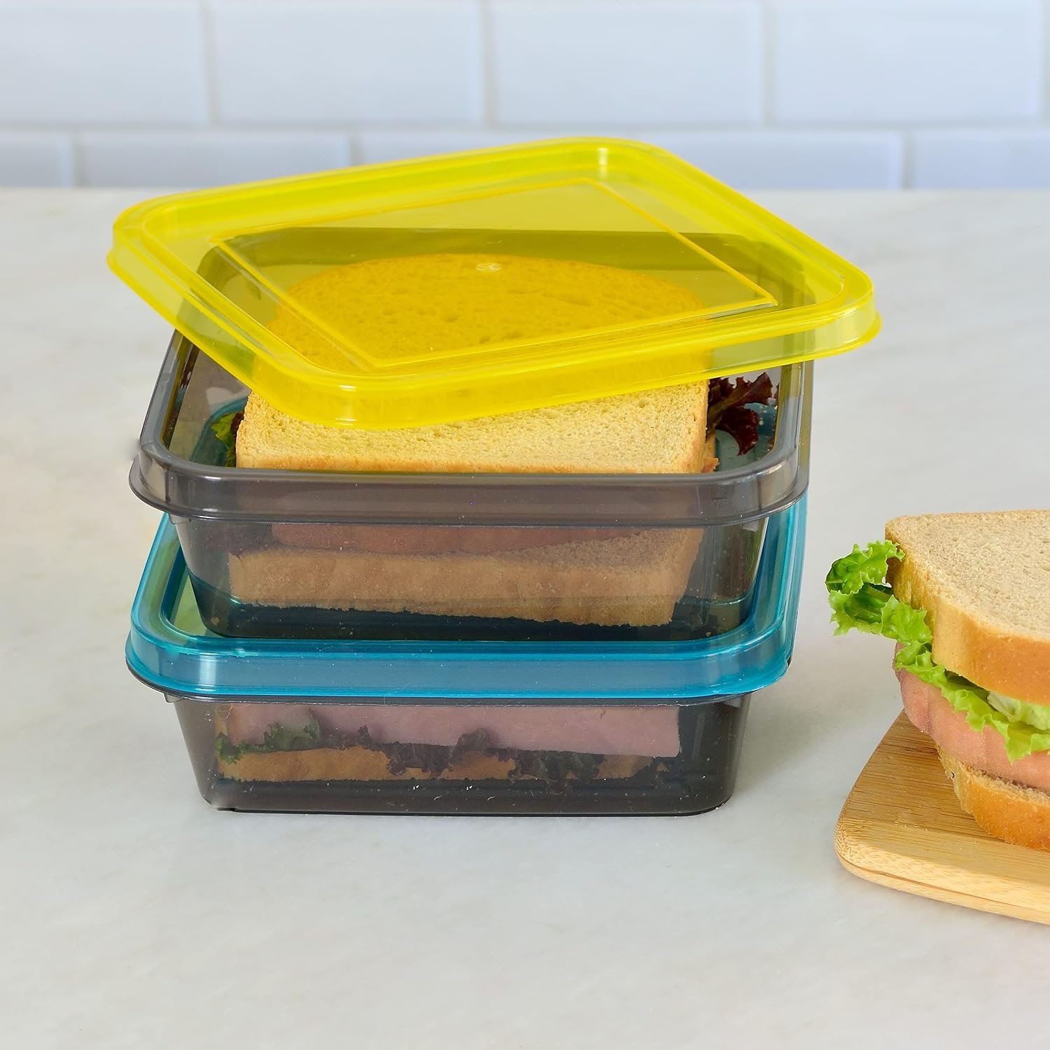 Großhandel Sandwich-Container für die Lunchbox, 20 Unzen wiederverwendbare Lebensmittelaufbewahrungsbehälter für die Eigenmarke, ideal für Meal Prep.