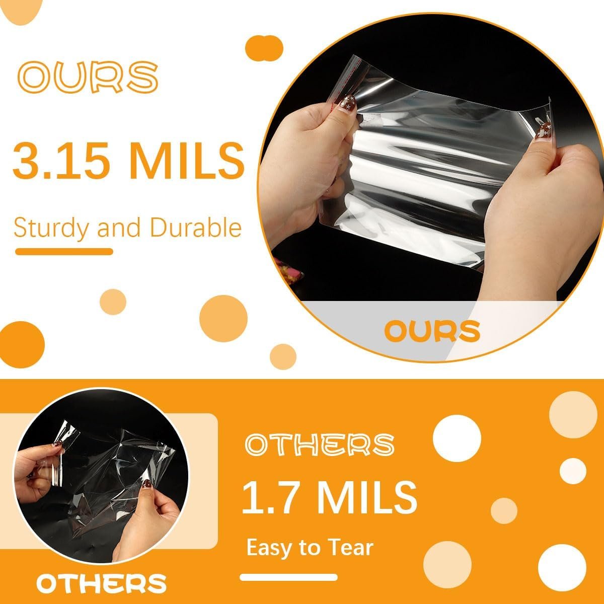 Cookie Beutel im Großhandel, 200 Stück, 5x7 Zoll, klare Cellophan Taschen mit selbstklebendem Verschluss, 3.1 Mils, wiederverwendbare Plastiktüten für Kekse, Süßigkeiten, Brot, Partygeschenke, Bäckerei, Geschenkverpackung, individuelle Logos möglich, vom Hersteller. Cookie Beutel im Großhandel, 200 Stück, 5x7 Zoll, klare Cellophan Taschen mit selbstklebendem Verschluss, 3.1 Mils, wiederverwendbare Plastiktüten für Kekse, Süßigkeiten, Brot, Partygeschenke, Bäckerei, Geschenkverpackung, individuelle Logos möglich, vom Hersteller.