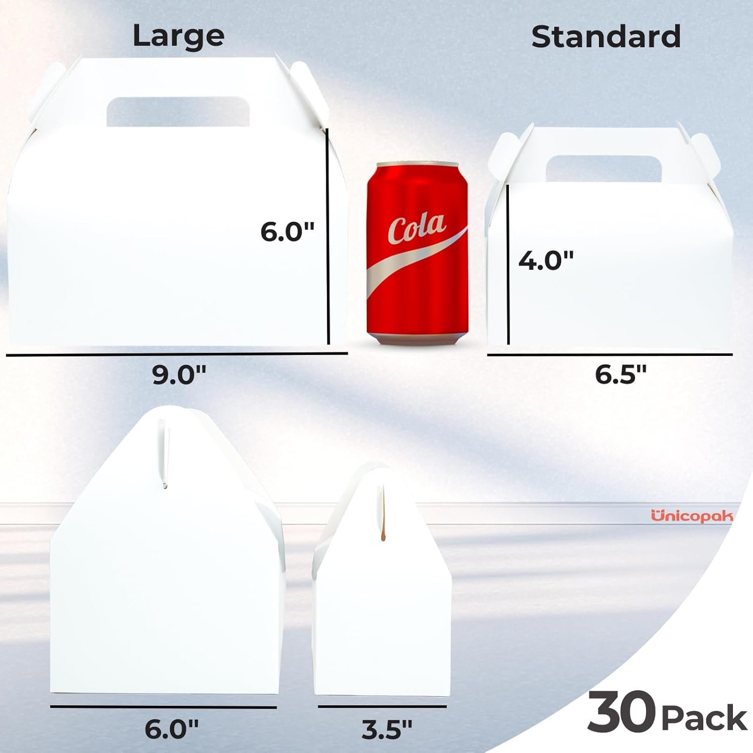 Großhandel große weiße Gable Boxen 30er Pack 9x6x6 mit Griffen, Karton Geschenkboxen für Partytüten, Snacks, Bäckerei, Plätzchen, Picknick, To-Go-Essen, DIY Verpackungen, individuelles Logo, Hersteller. Großhandel große weiße Gable Boxen 30er Pack 9x6x6 mit Griffen, Karton Geschenkboxen für Partytüten, Snacks, Bäckerei, Plätzchen, Picknick, To-Go-Essen, DIY Verpackungen, individuelles Logo, Hersteller.