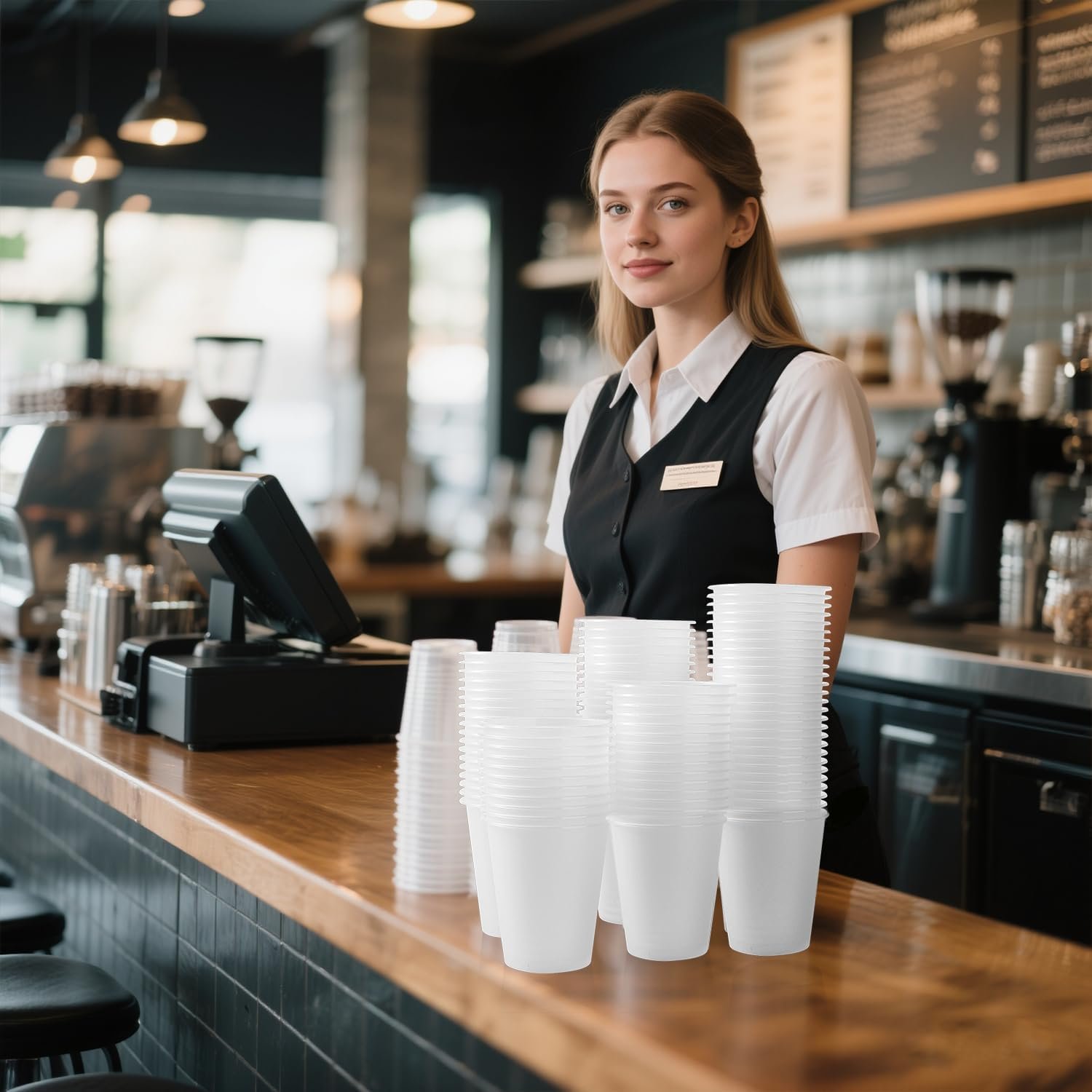 Großhandel Frosted Plastikbecher 200er Pack, 12 Oz, für Hochzeiten, Geburtstagsfeiern, Stadion und Empfänge, individuelles Logo vom Hersteller, Bulk Einweg-Trinkbecher