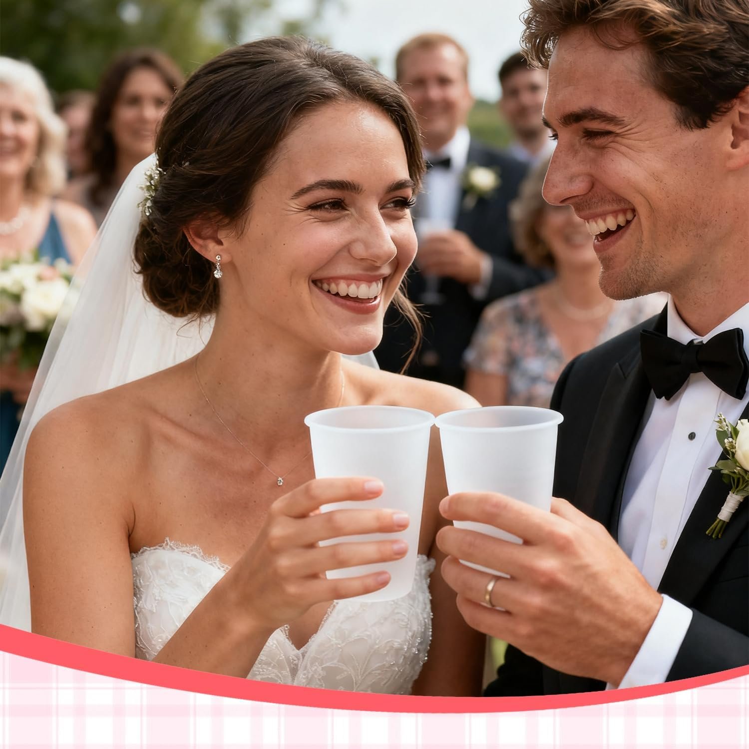 Großhandel Frosted Plastikbecher 200er Pack, 12 Oz, für Hochzeiten, Geburtstagsfeiern, Stadion und Empfänge, individuelles Logo vom Hersteller, Bulk Einweg-Trinkbecher