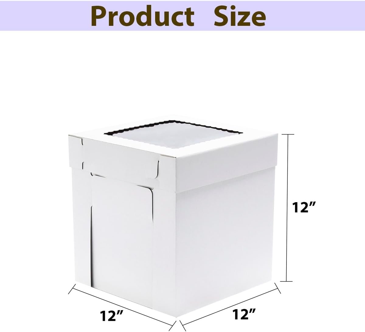 Großhandel 10er Pack hohe Kuchenboxen 12x12x12 Inch, robuste Kuchenbehälter mit Fenster, OEM und Hersteller für individuelle Logo-Lösungen