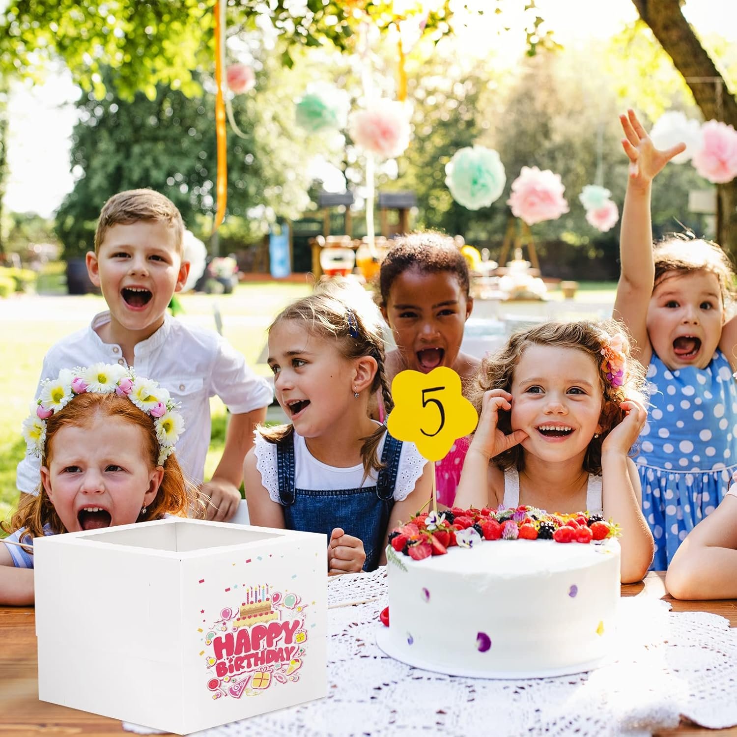 Großhandel 10 Sets Kuchenboxen mit Fenster, 10x10x8 Zoll hoch, für Pastries, Chocolates und Cookies, individueller Logo-Druck, Hersteller von hochwertigen Verpackungen im Bulk.