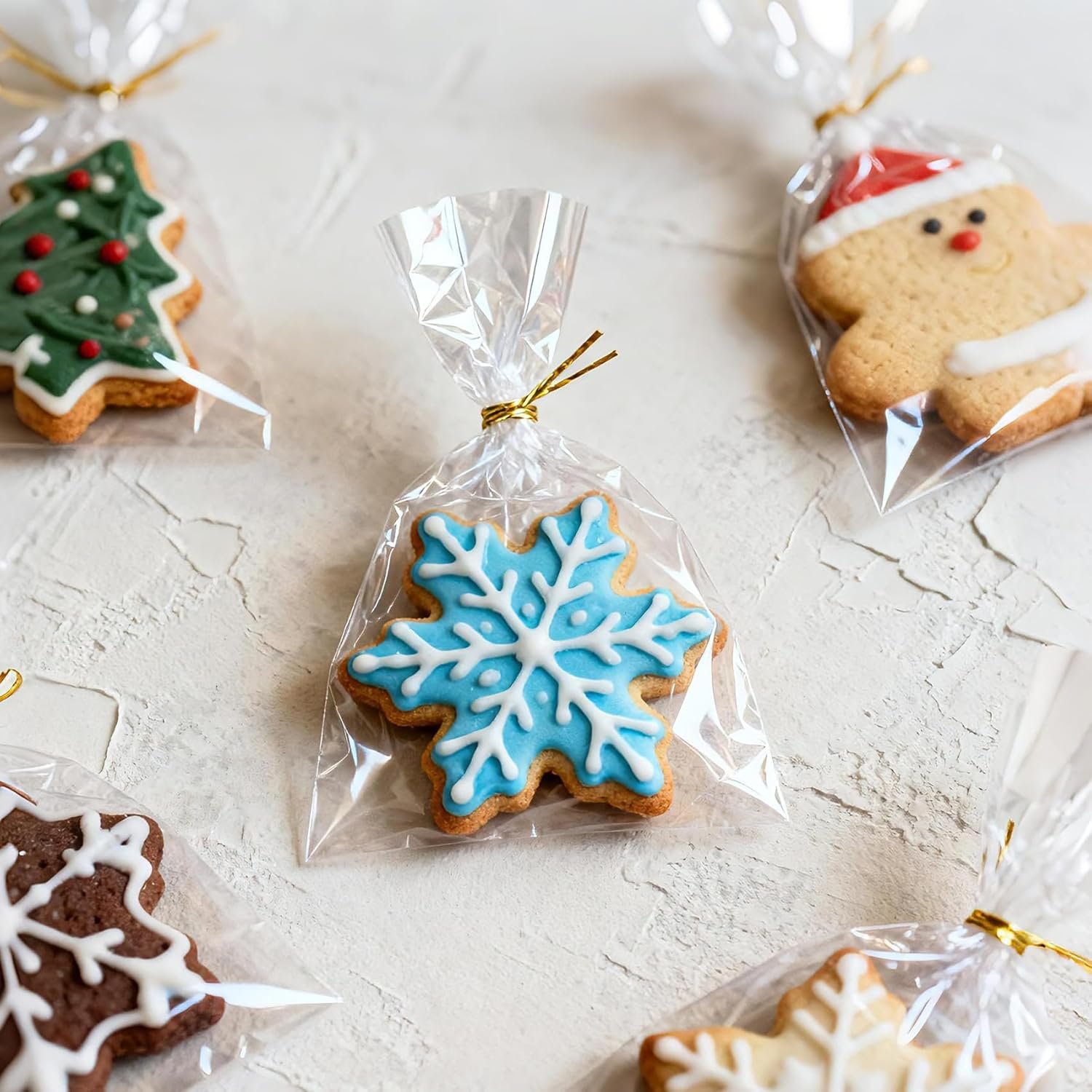 Großhandel Cellophane Beutel 4x6 Zoll mit Twist-Links, 100 Stück, individueller Logo Druck vom Hersteller, OEM verfügbar