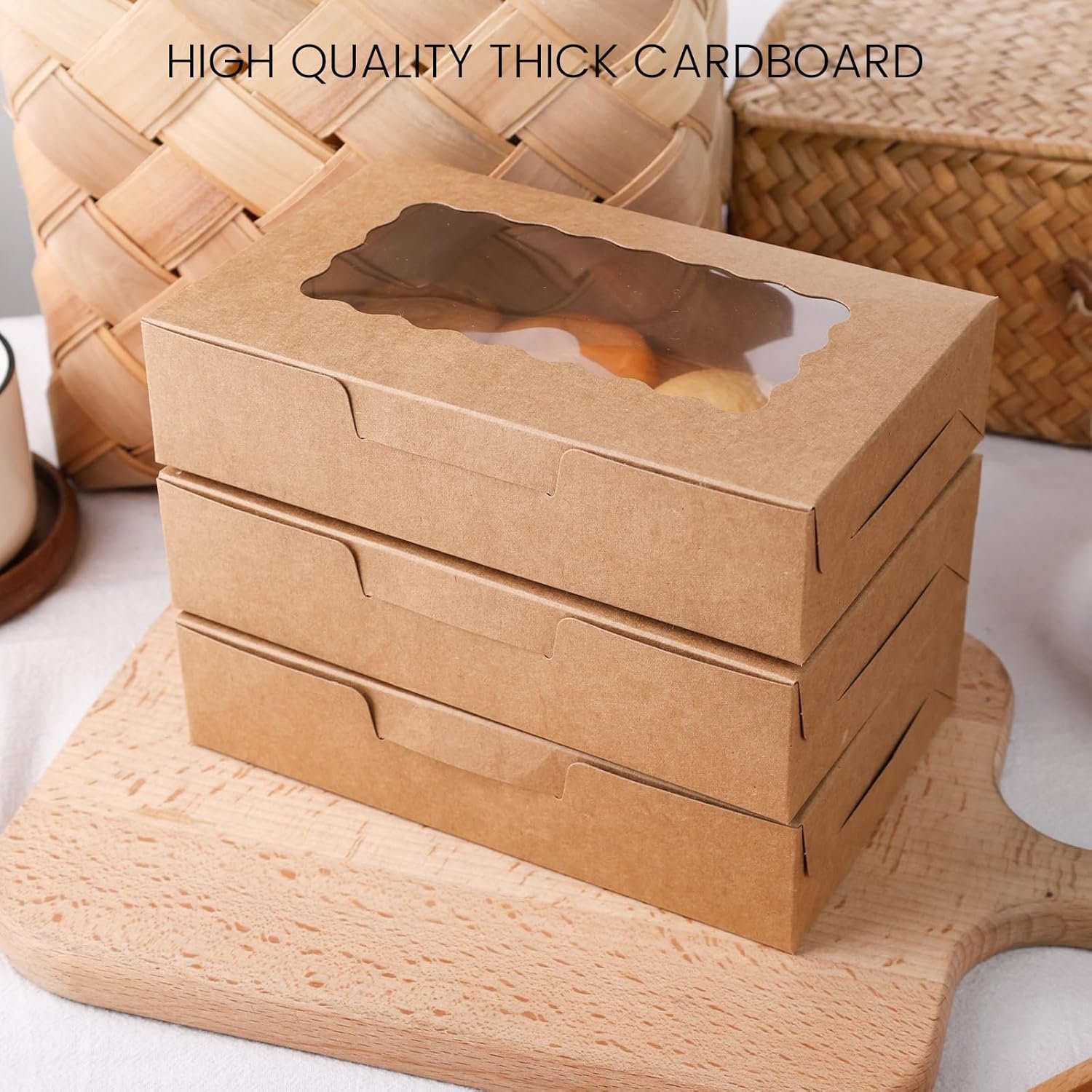 Großhandel 20 Stück Brown Bakery Boxen 7