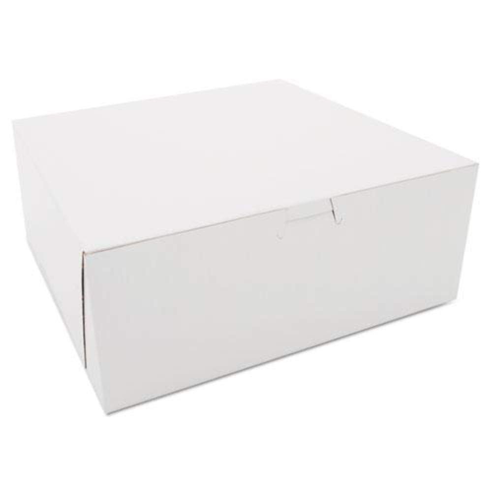 Großhandel Lock-Corner-Bäckerei-Box, 10 Zoll lang x 10 Zoll breit x 4 Zoll hoch, OEM Fertigung, weiße nicht-fensterbox, Bulk Verpackung (Karton mit 100 Stück)