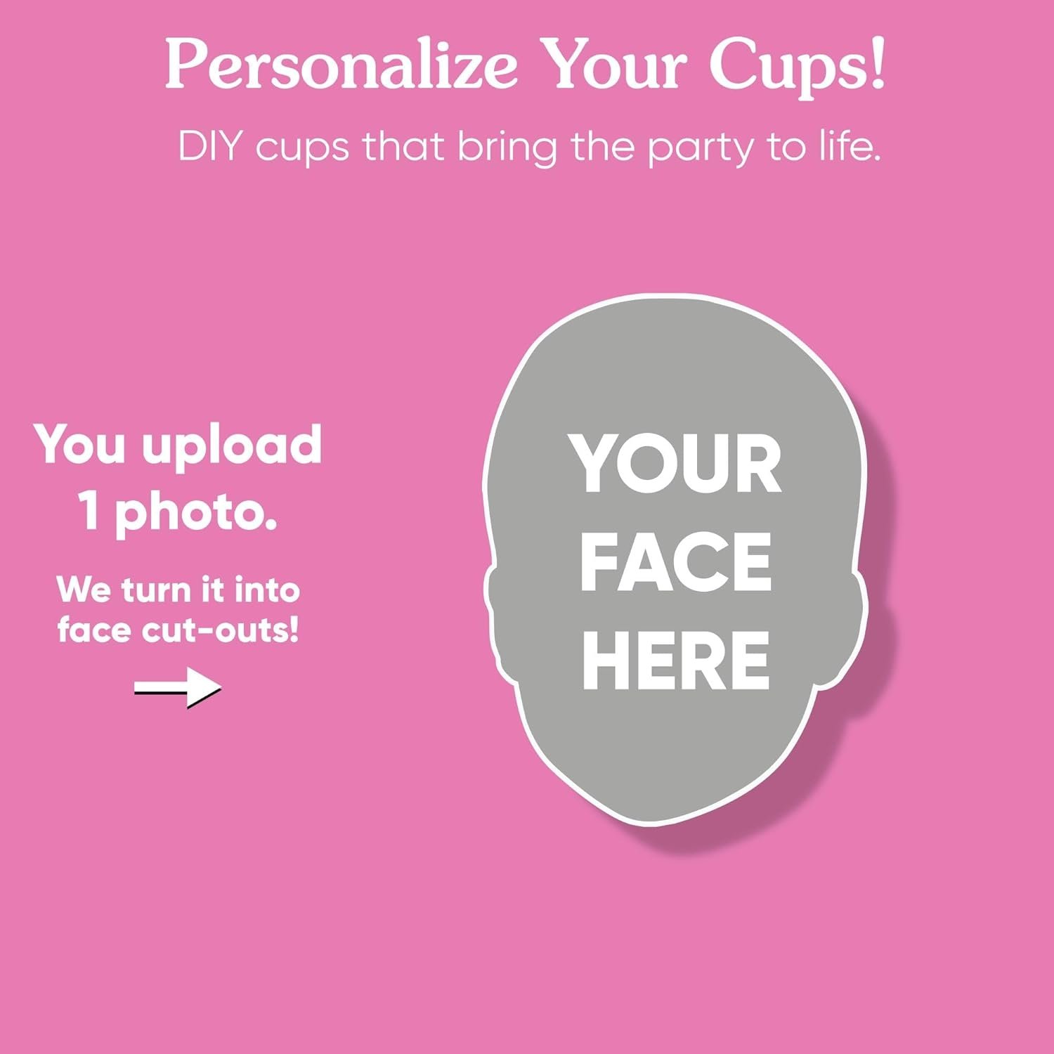 Großhandel 16 oz Einwegbecher mit individuellem Logo, personalisierte Fotocutouts, witzige Tischdeko für Geburtstagsfeiern, Junggesellinnenabschiede und Abschlussfeiern - 16 Stück von Hersteller