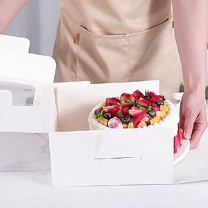 Großhandel 30 Pcs Cake Box 10 Zoll mit Fenster klare Backwaren Dessert Box quadratisch Weiß große disposable Pie Boxen Verpackung für Backwaren OEM eigene Marke Bulk Verpackung Großhandel 30 Pcs Cake Box 10 Zoll mit Fenster klare Backwaren Dessert Box quadratisch Weiß große disposable Pie Boxen Verpackung für Backwaren OEM eigene Marke Bulk Verpackung