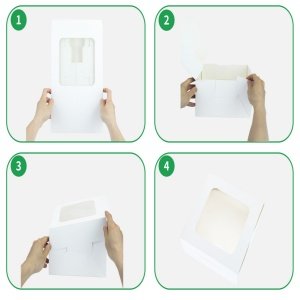 Großhandel 30 Pcs Cake Box 10 Zoll mit Fenster klare Backwaren Dessert Box quadratisch Weiß große disposable Pie Boxen Verpackung für Backwaren OEM eigene Marke Bulk Verpackung Großhandel 30 Pcs Cake Box 10 Zoll mit Fenster klare Backwaren Dessert Box quadratisch Weiß große disposable Pie Boxen Verpackung für Backwaren OEM eigene Marke Bulk Verpackung