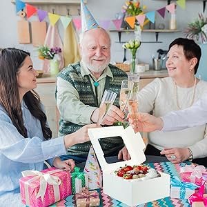 Großhandel 30 Pcs Cake Box 10 Zoll mit Fenster klare Backwaren Dessert Box quadratisch Weiß große disposable Pie Boxen Verpackung für Backwaren OEM eigene Marke Bulk Verpackung Großhandel 30 Pcs Cake Box 10 Zoll mit Fenster klare Backwaren Dessert Box quadratisch Weiß große disposable Pie Boxen Verpackung für Backwaren OEM eigene Marke Bulk Verpackung