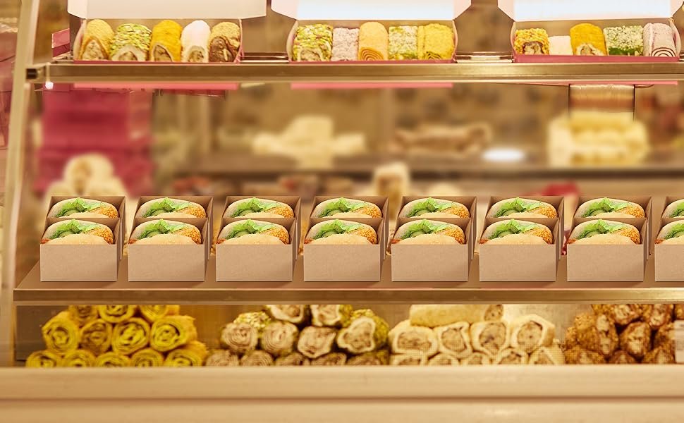 Großhandel 30 Stück Kraftpapier Sandwich Boxen, Mini Burger Boxen für Toast, Donuts und Burger, Individuelles Logo, Hersteller, Bulk Großhandel 30 Stück Kraftpapier Sandwich Boxen, Mini Burger Boxen für Toast, Donuts und Burger, Individuelles Logo, Hersteller, Bulk