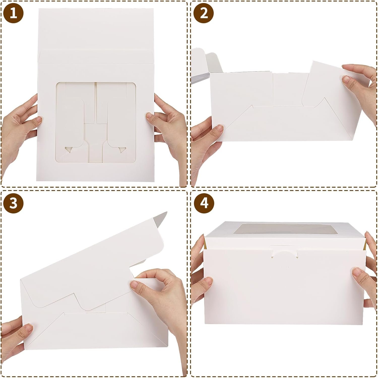 Großhandel 15 Sets Kuchenboxen 10x10x5 Zoll mit Kuchenböden, OEM Einweg-Kuchenbehälter mit Deckeln für Valentinstag, Muttertag, Bulk Cheesecake und Torten mit Aufkleber. Großhandel 15 Sets Kuchenboxen 10x10x5 Zoll mit Kuchenböden, OEM Einweg-Kuchenbehälter mit Deckeln für Valentinstag, Muttertag, Bulk Cheesecake und Torten mit Aufkleber.