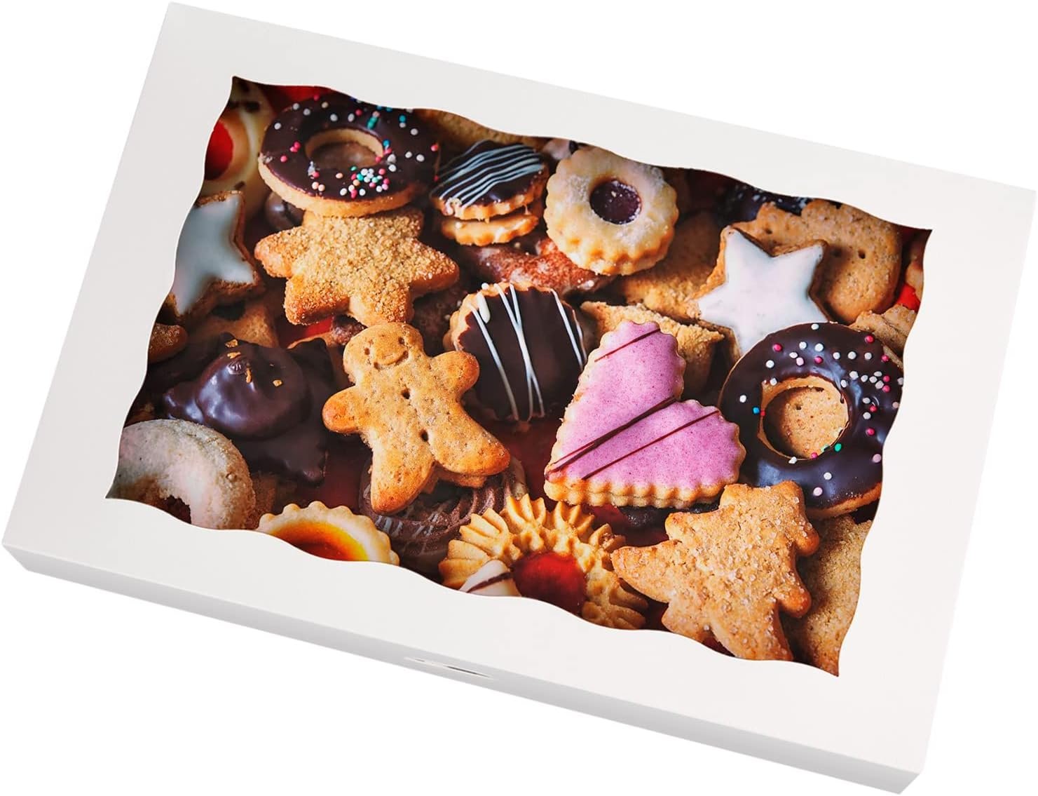 Großhandel 15er Pack Weißer Bäckereikarton 12x8x2.5 Zoll, große Keksschachtel für Donuts Muffins mit Fensterdeckel, individuell bedruckbar - Fabriklieferant für Bulk Papierboxen für Süßigkeiten und Treats