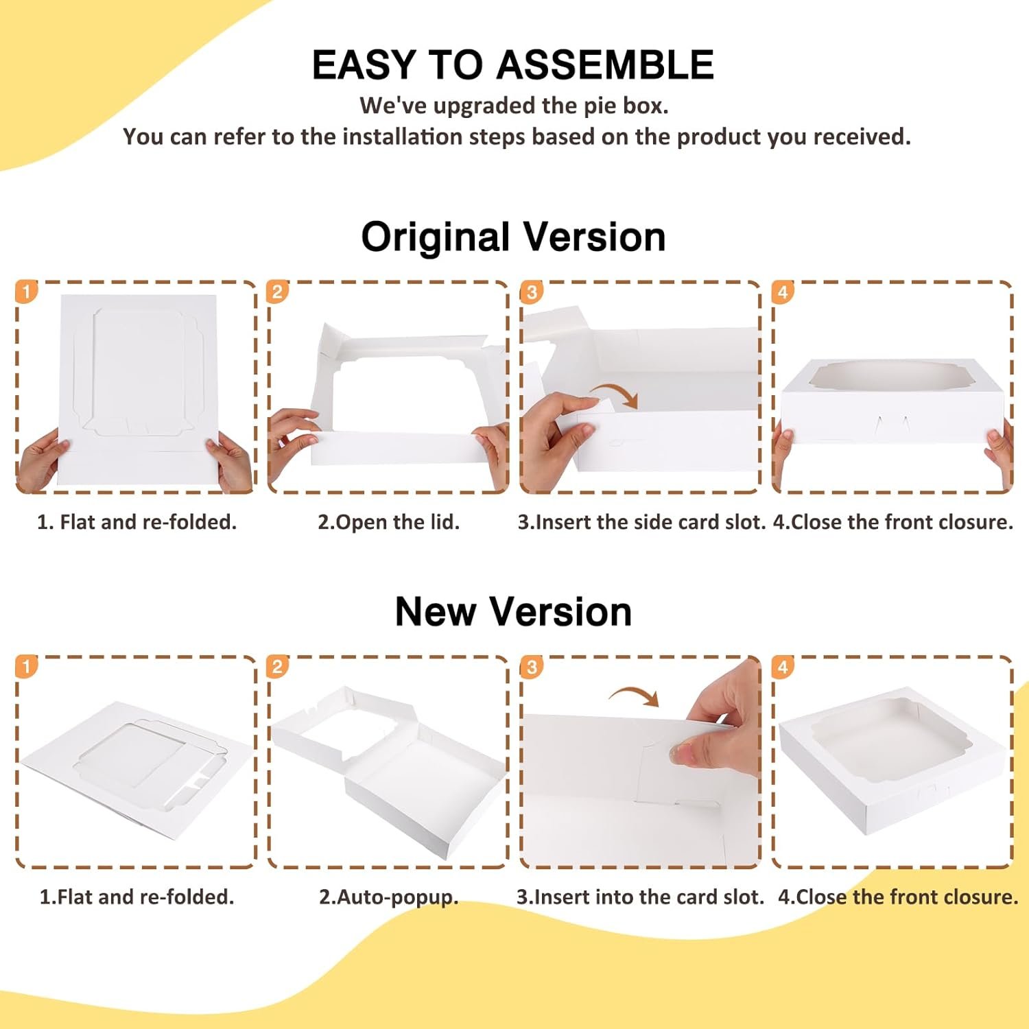 Großhandel 45 Stück weiße Backboxen 12x12x2,5 Zoll mit Fenster für Cookies, Kuchen, Torten, Pizza, Erdbeeren, Schokolade, Gebäck, Muffins und Donuts, individuell mit Logo, vom Hersteller. Großhandel 45 Stück weiße Backboxen 12x12x2,5 Zoll mit Fenster für Cookies, Kuchen, Torten, Pizza, Erdbeeren, Schokolade, Gebäck, Muffins und Donuts, individuell mit Logo, vom Hersteller.