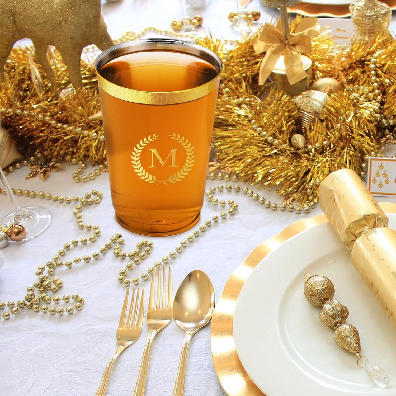 Großhandel 100 Stück Monogrammierte Plastikbecher 12 oz Clear mit Goldfolienbuchstaben M Einmalbecher für Hochzeiten, Geburtstagsfeiern und Babypartys, Individuelles Logo, Personalisiertes Party-Getränkezubehör, OEM Großhandel 100 Stück Monogrammierte Plastikbecher 12 oz Clear mit Goldfolienbuchstaben M Einmalbecher für Hochzeiten, Geburtstagsfeiern und Babypartys, Individuelles Logo, Personalisiertes Party-Getränkezubehör, OEM