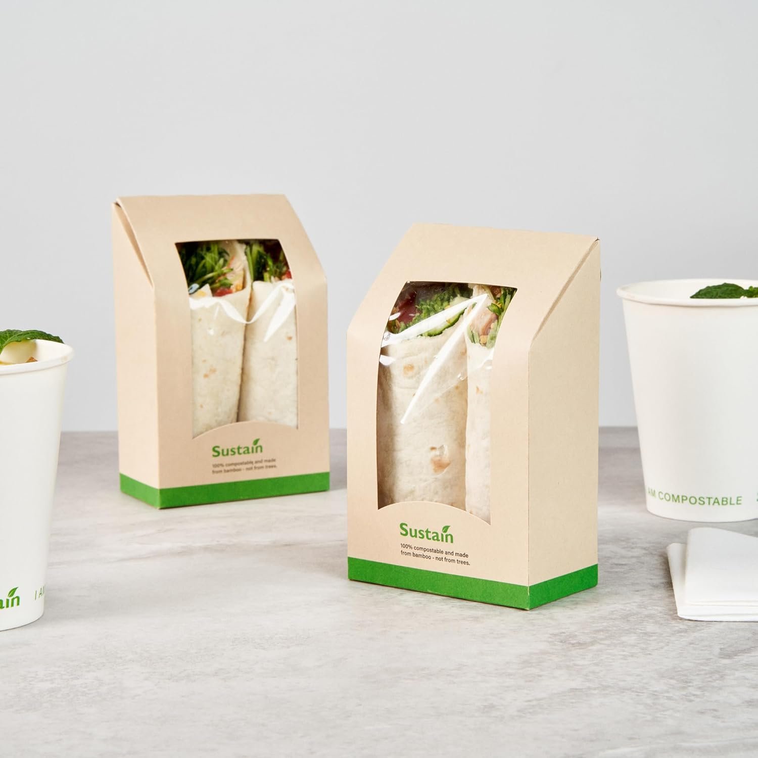 Großhandel Papier-Sandwichbox mit klarem Fenster, 50 Stück 5,9 x 3,7 x 2,1 Zoll, leak-proof, ideal für Cafés und Für-Schnell-Käufe, individuelle Logos erhältlich, direkt vom Hersteller. Großhandel Papier-Sandwichbox mit klarem Fenster, 50 Stück 5,9 x 3,7 x 2,1 Zoll, leak-proof, ideal für Cafés und Für-Schnell-Käufe, individuelle Logos erhältlich, direkt vom Hersteller.