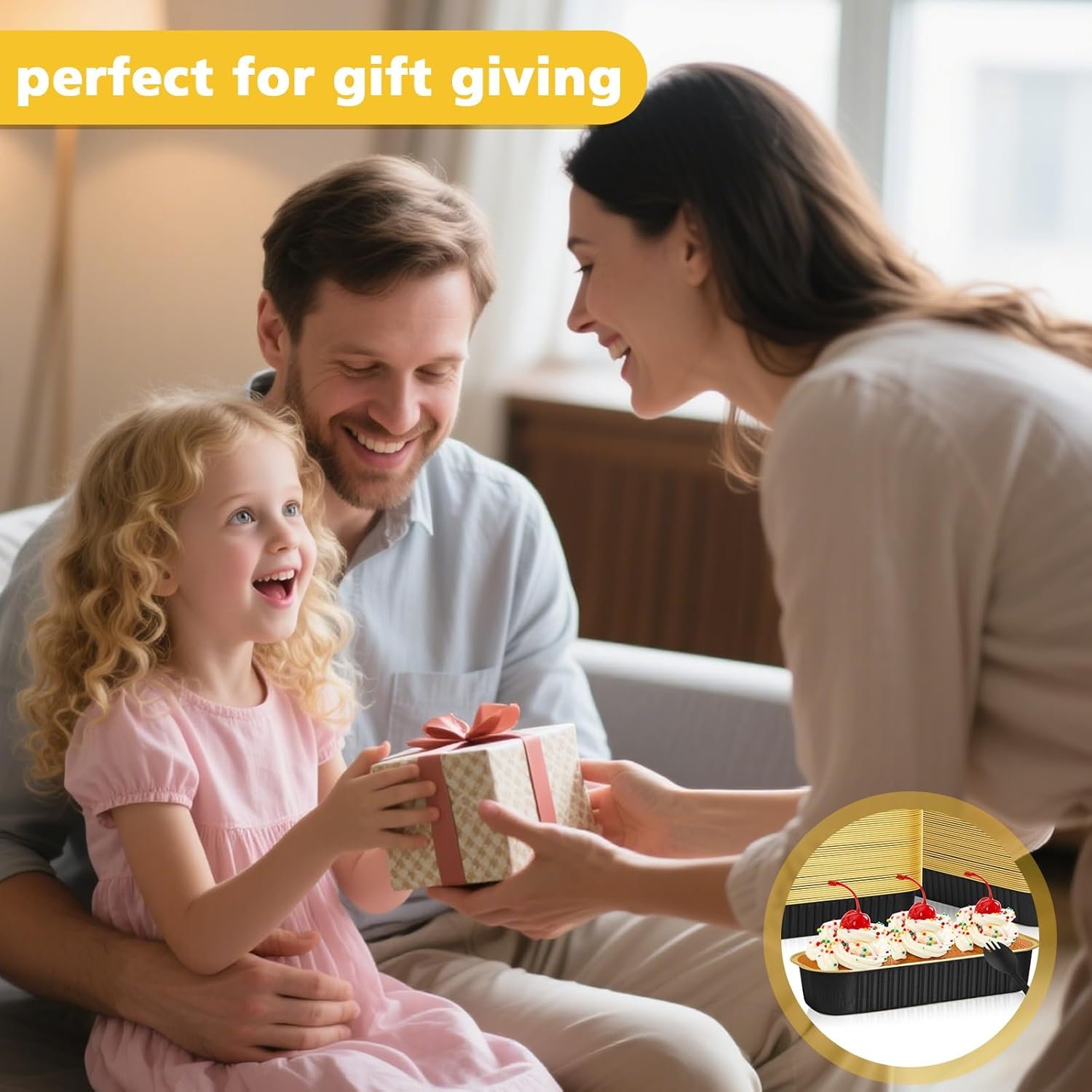 Großhandel 100 Stück Mini Brotform mit Deckel und Löffeln, rechteckige Einweg-Alufolienpfannen für Zuhause, Partys, Picknicks, Eigenmarke, Hersteller von hochwertigen Backformen (Schwarz Gold)