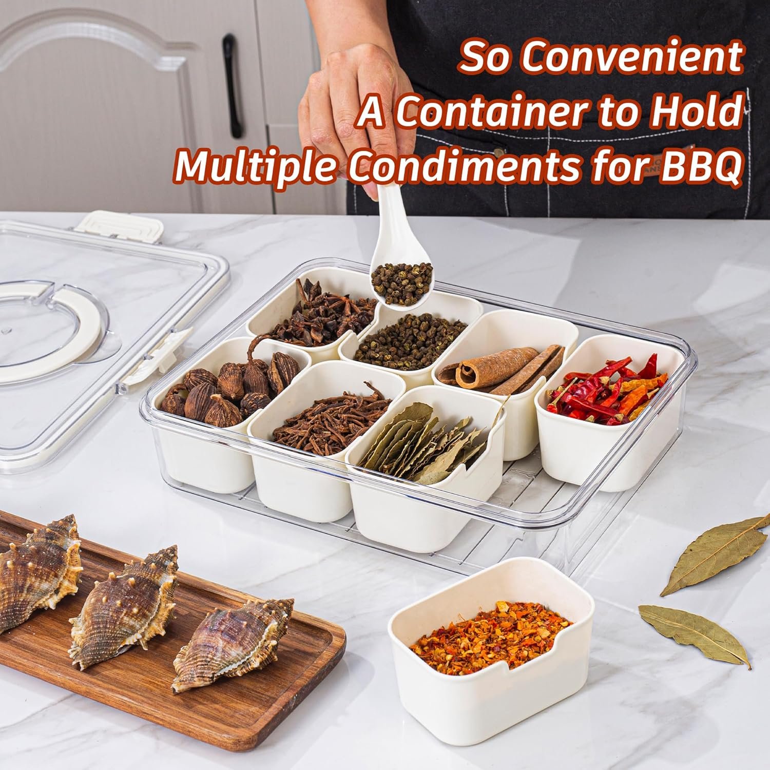 Großhandel Snackle Box - Trennbarer Servierteller mit Deckel und Griff für portable Snackplatten - Klarer Organizer für Süßigkeiten, Obst, Nüsse und Snacks - Ideal zur Unterhaltung und für Partys - Eigenmarke vom Hersteller