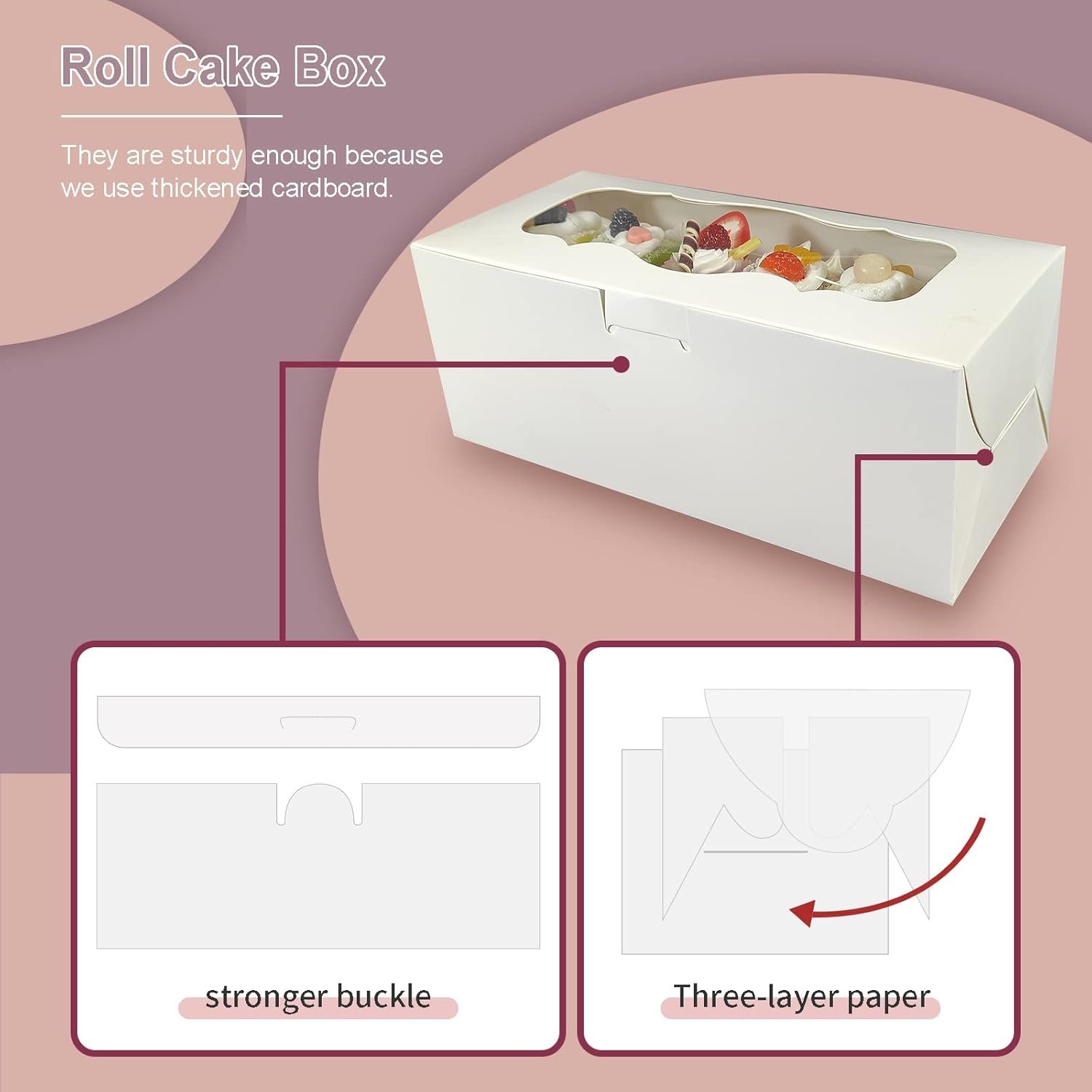 Großhandel 30 Stück 9x4x3,5 Zoll Cookie Boxen mit Fenster, individuell gestaltbare Brotboxen für Rollkuchen, Desserts, Muffins, Donuts, Süßigkeiten und Feingebäck, Hersteller von hochwertigen Verpackungen für Großmengen. Großhandel 30 Stück 9x4x3,5 Zoll Cookie Boxen mit Fenster, individuell gestaltbare Brotboxen für Rollkuchen, Desserts, Muffins, Donuts, Süßigkeiten und Feingebäck, Hersteller von hochwertigen Verpackungen für Großmengen.