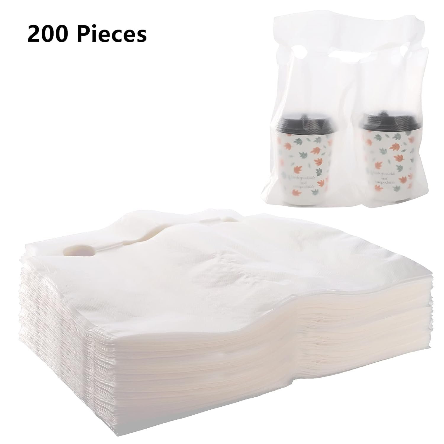 Großhandel 200 Stück Tragebeutel aus klarem Kunststoff, 12